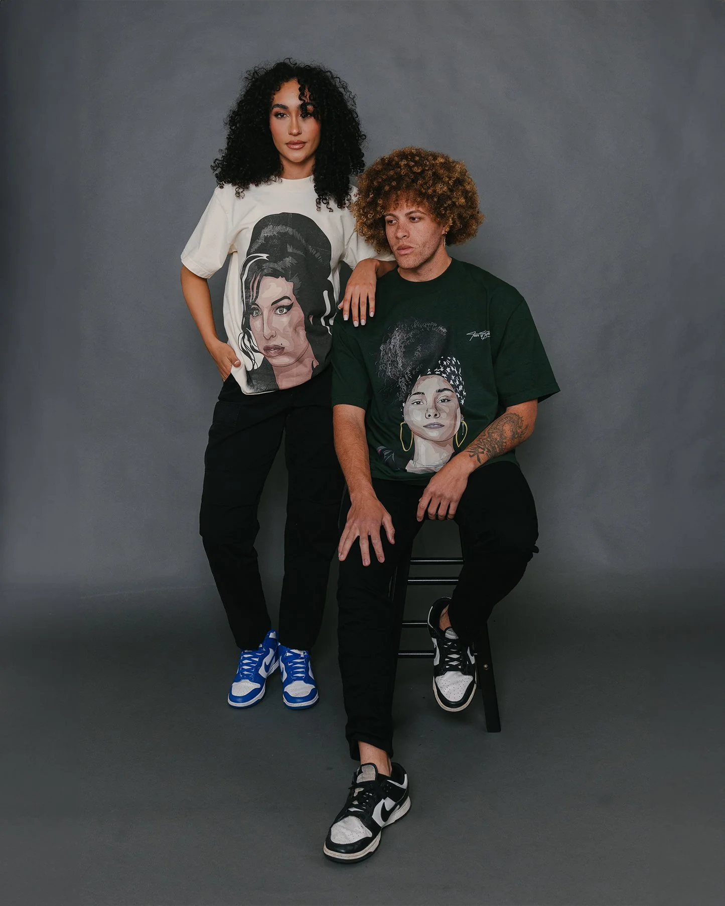 Alicia keys Big Face Oversized Green Tee - Image 3
