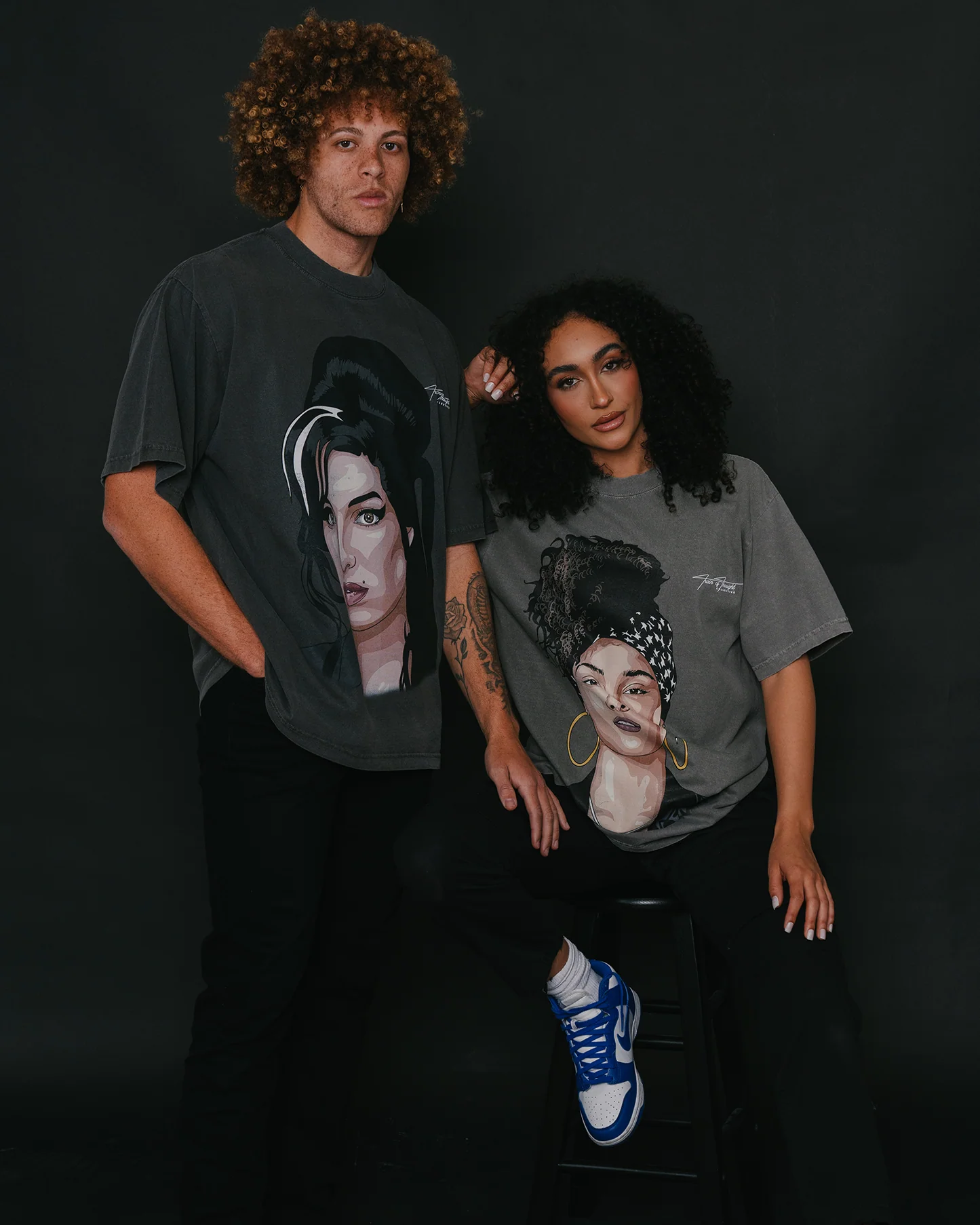 Amy Big Face Oversized Shadow Tee - Image 3