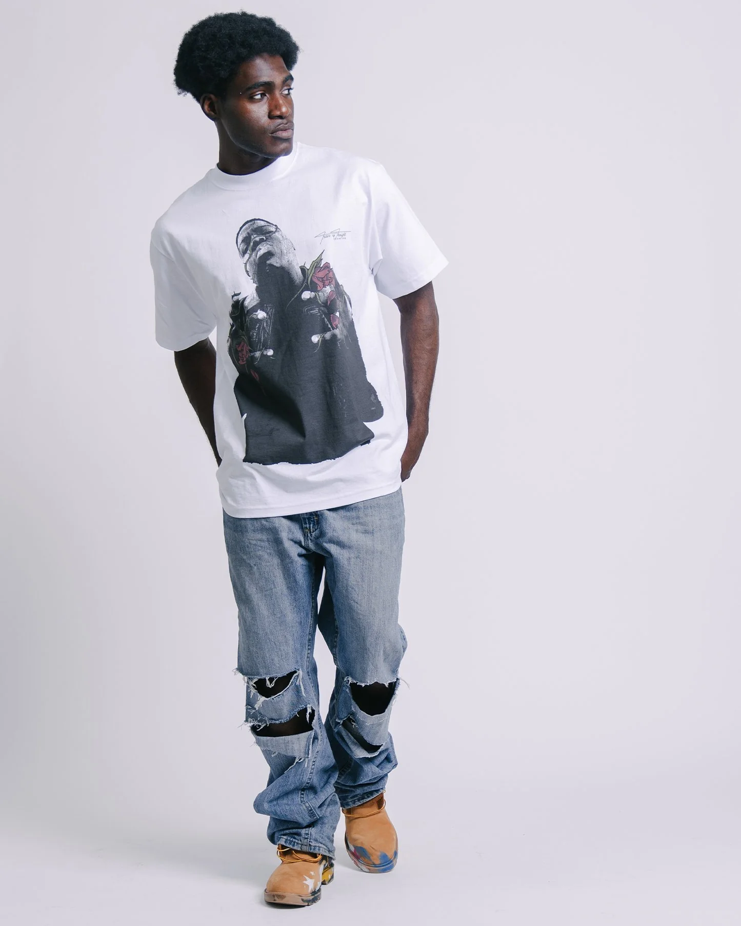 Dead Rose BIGGIE White Tee - Image 2
