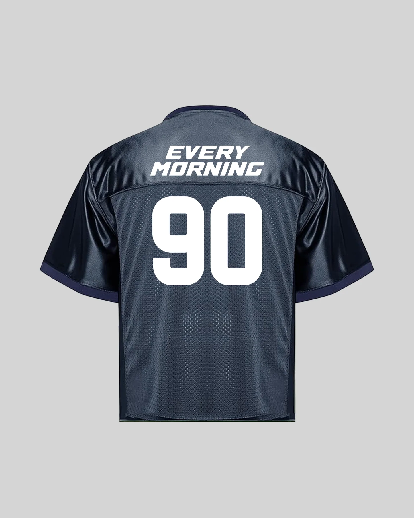 Rnb Every Morning V1 Cropped Blue Football Jersey - Image 2