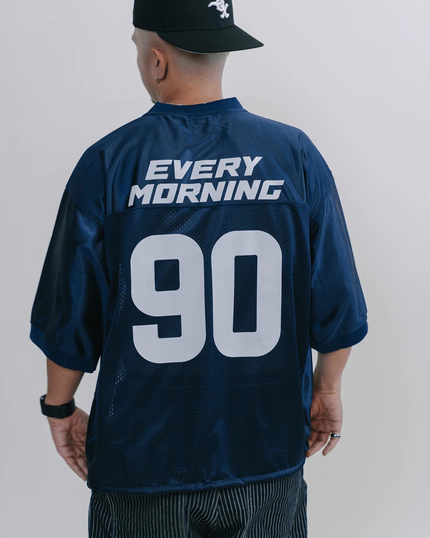 Rnb Every Morning V1 Cropped Blue Football Jersey - Image 4