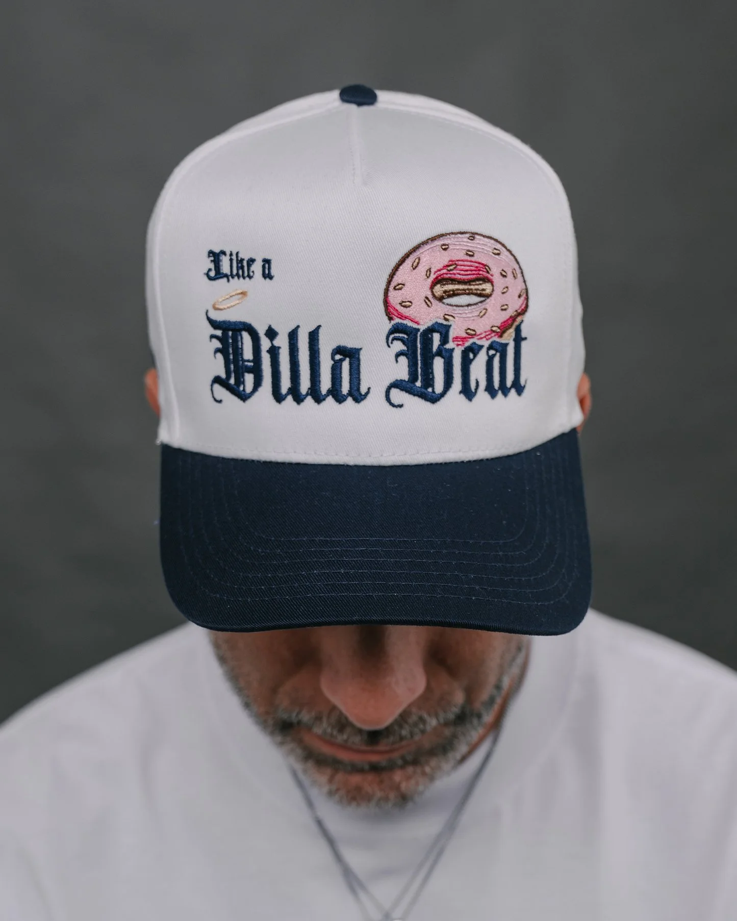 Like a Dilla Beat Navy White Snapback - Image 3