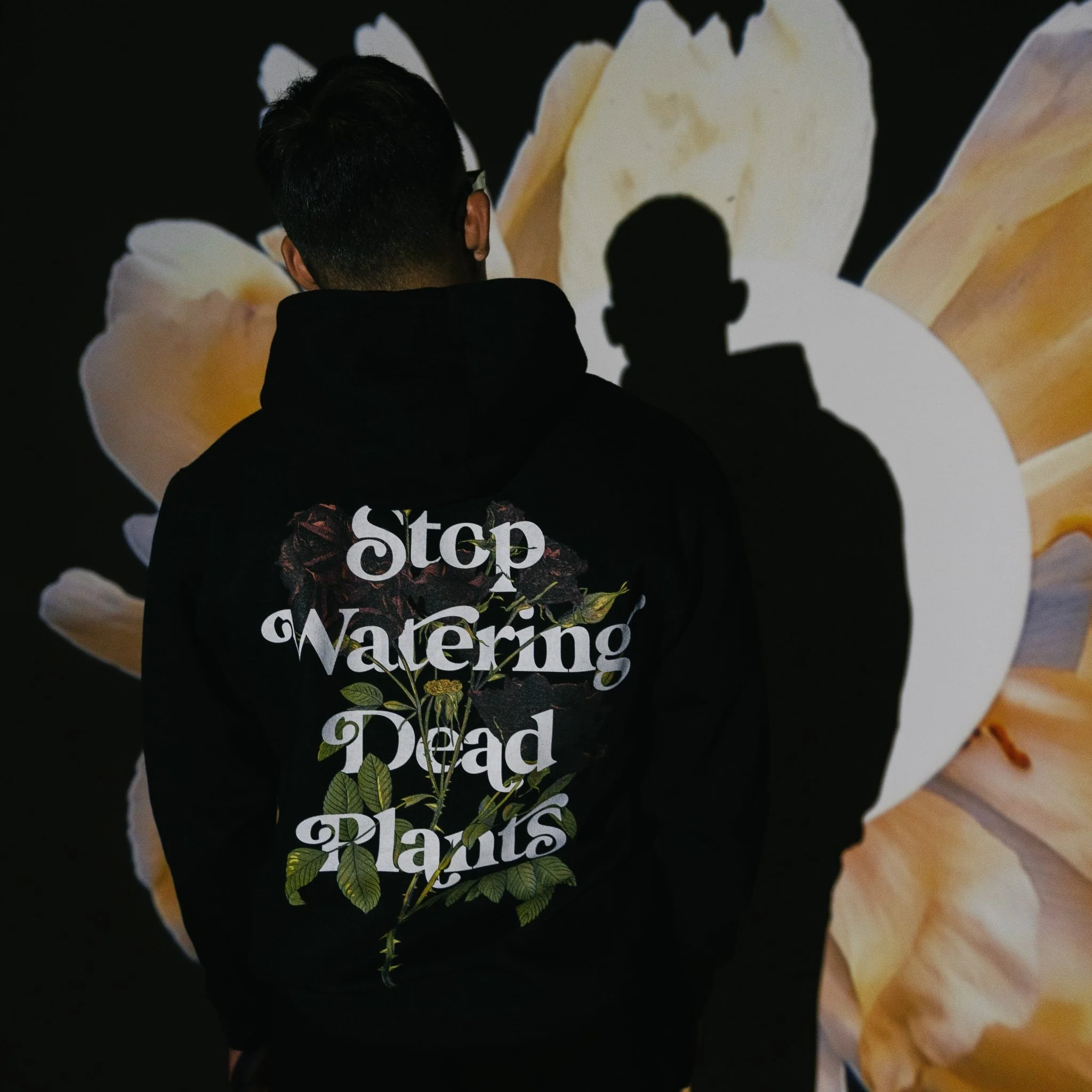 Stop Watering Dead Plants V4 Black Hoodie - Image 3