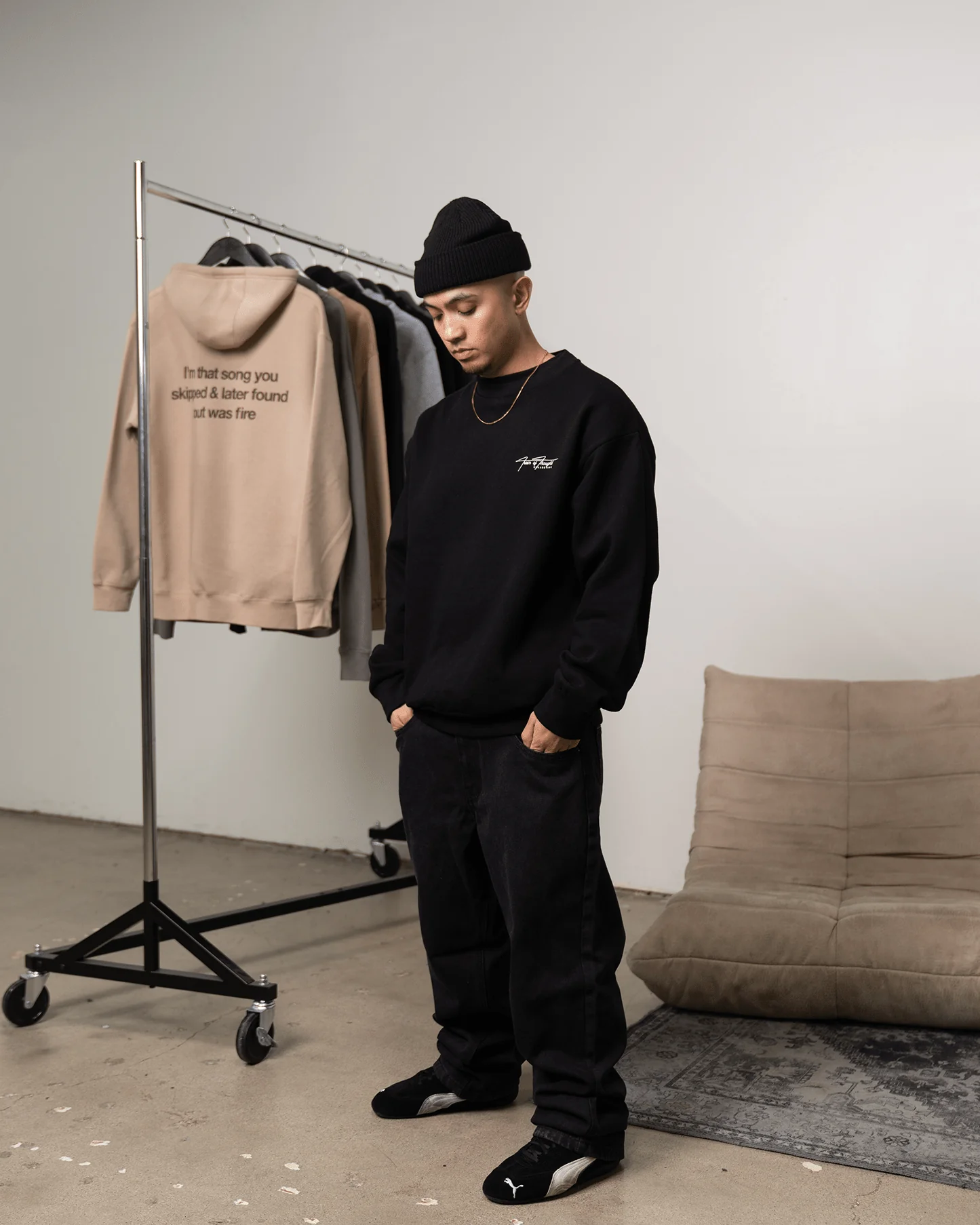 Don't Skip Black Crewneck Sweatshirt - Image 4