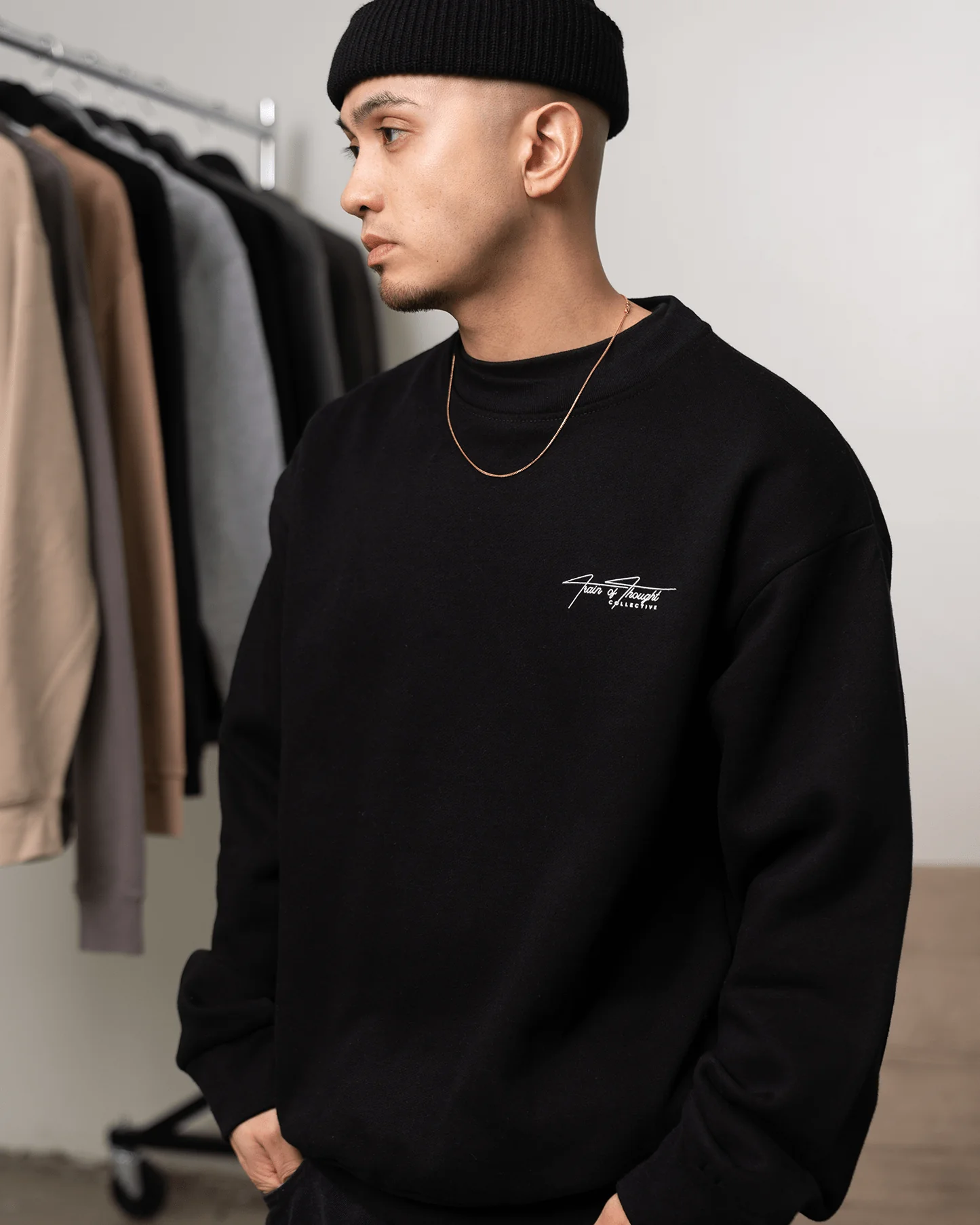 Don't Skip Black Crewneck Sweatshirt - Image 6
