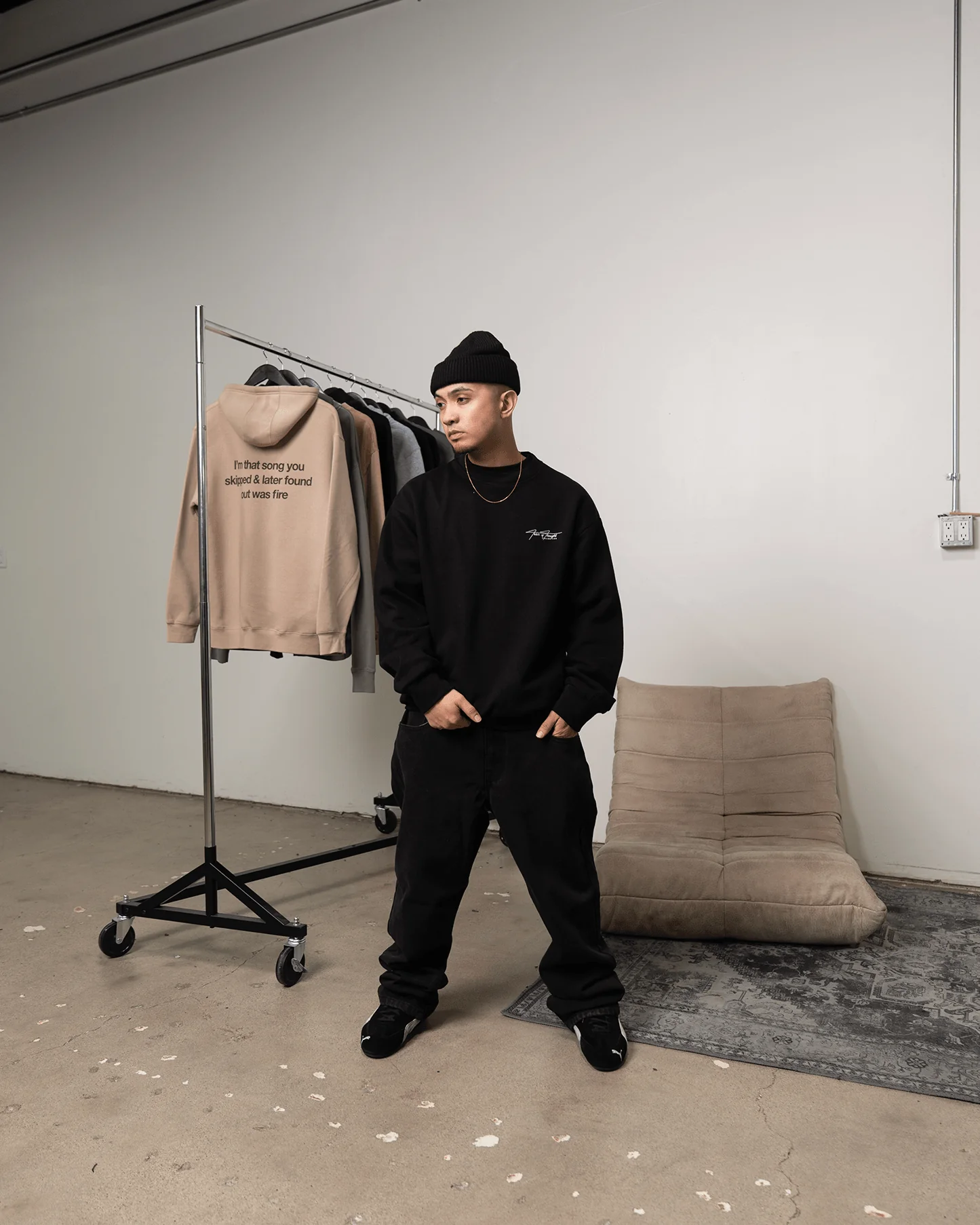 Don't Skip Black Crewneck Sweatshirt - Image 8