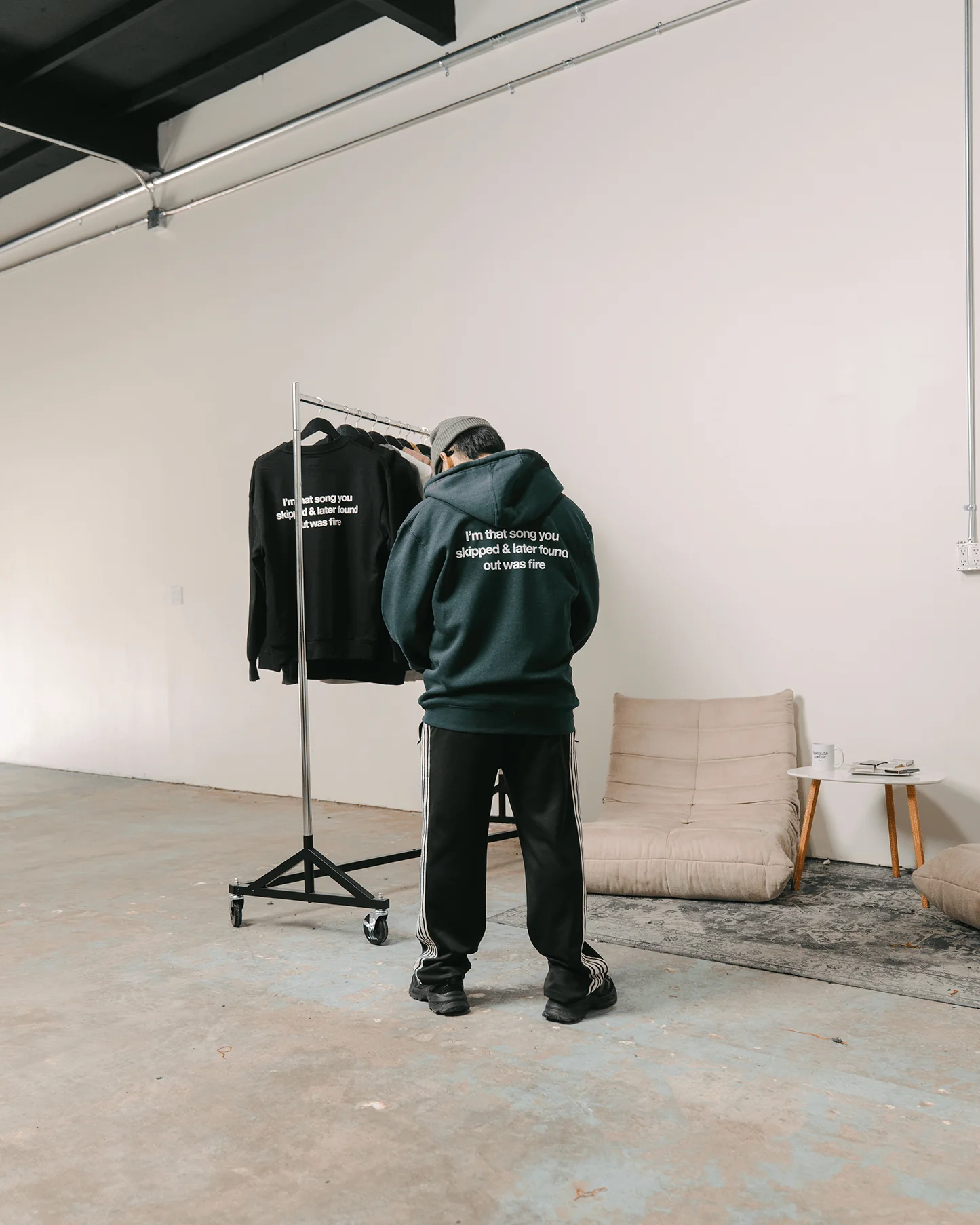 Don't Skip Green Full Zip Hoodie - Image 5