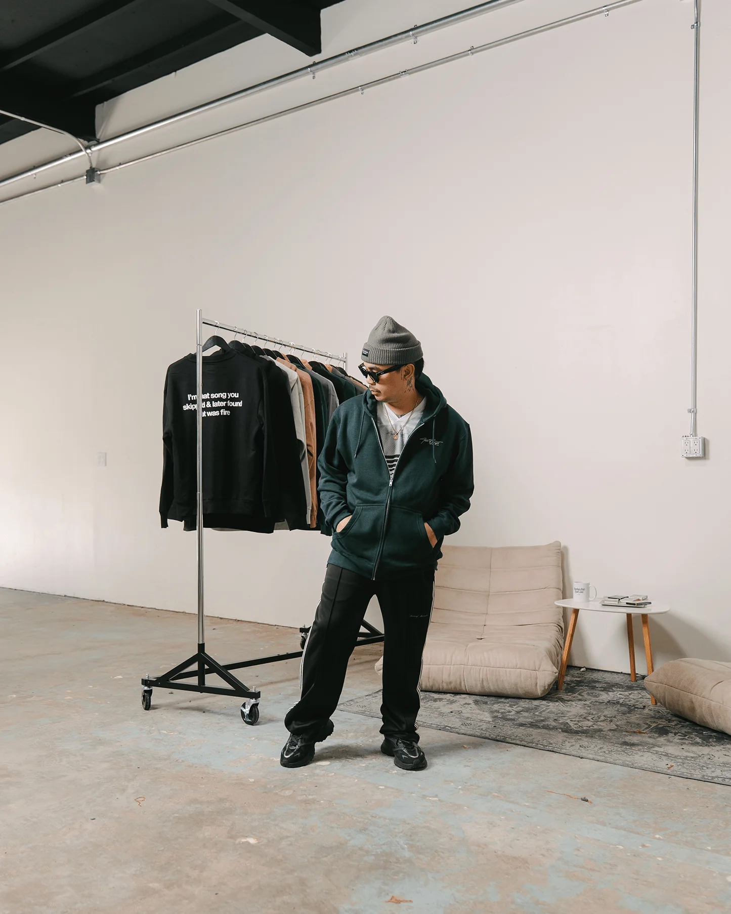 Don't Skip Green Full Zip Hoodie - Image 6