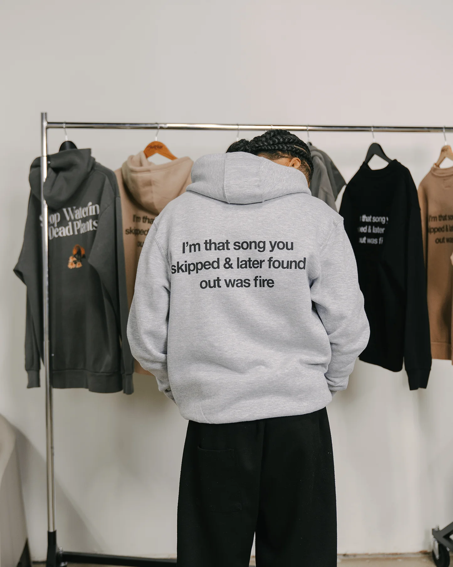Don't Skip Heather Grey Full Zip Hoodie - Image 7