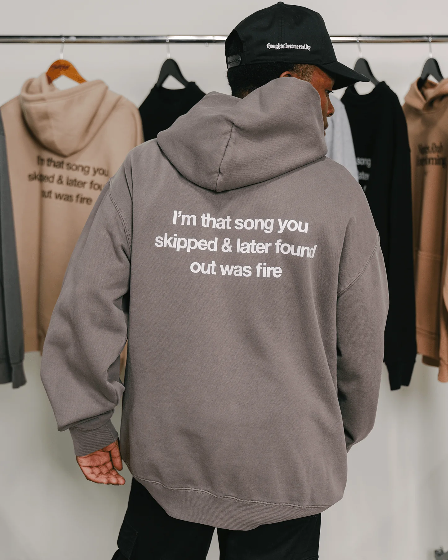 Don't Skip Relaxed Grey Hoodie - Image 3
