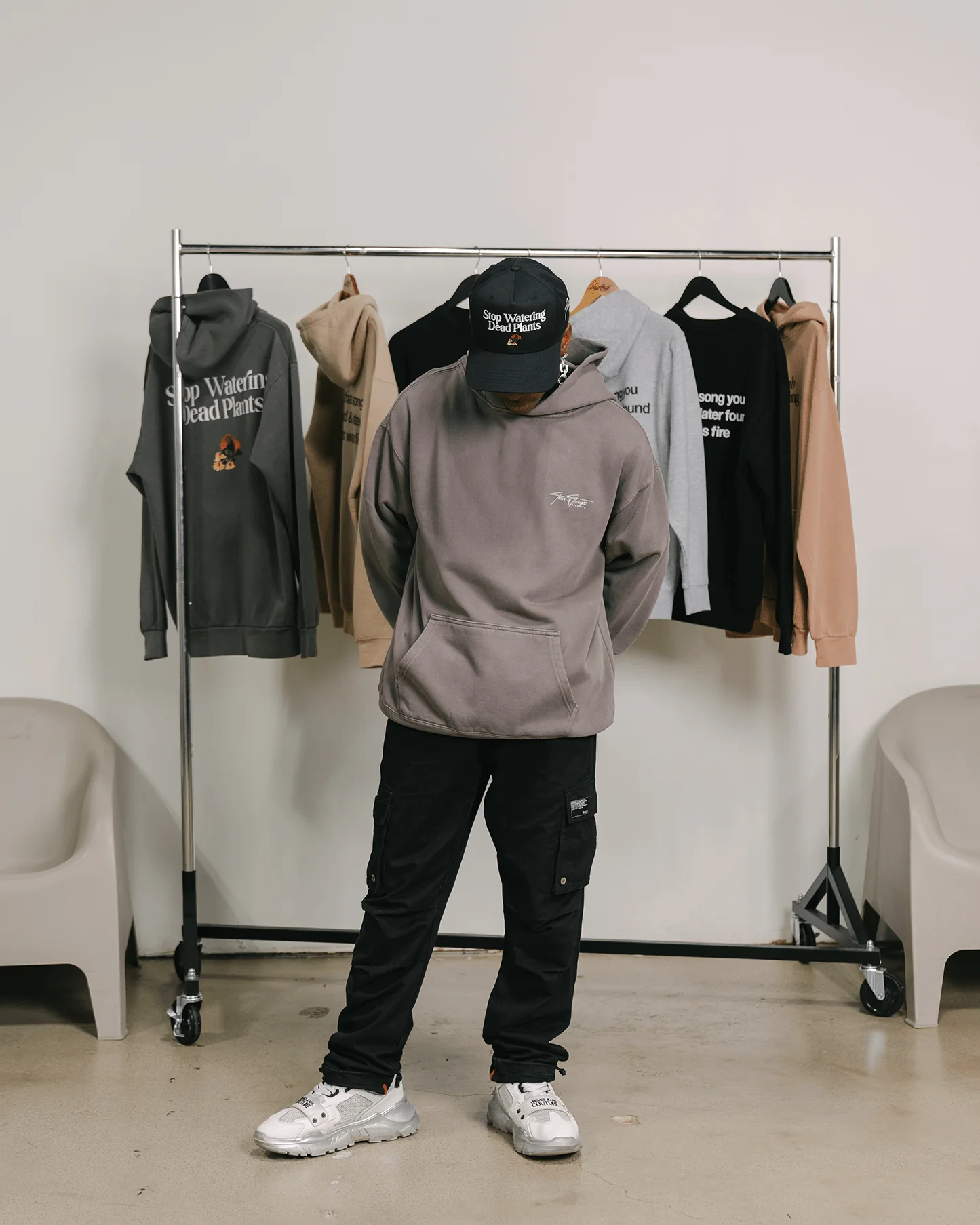 Don't Skip Relaxed Grey Hoodie - Image 4