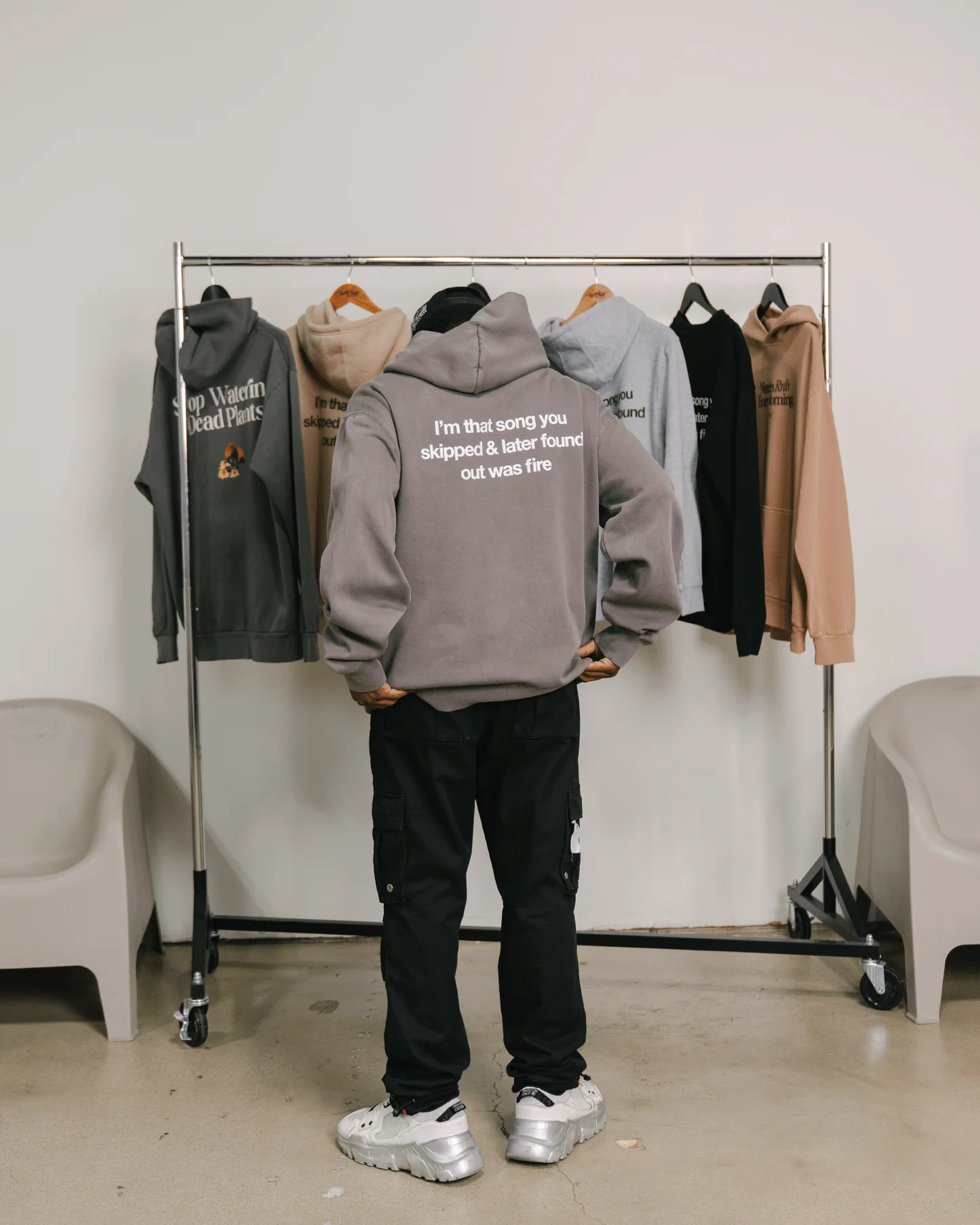 Don't Skip Relaxed Grey Hoodie - Image 6