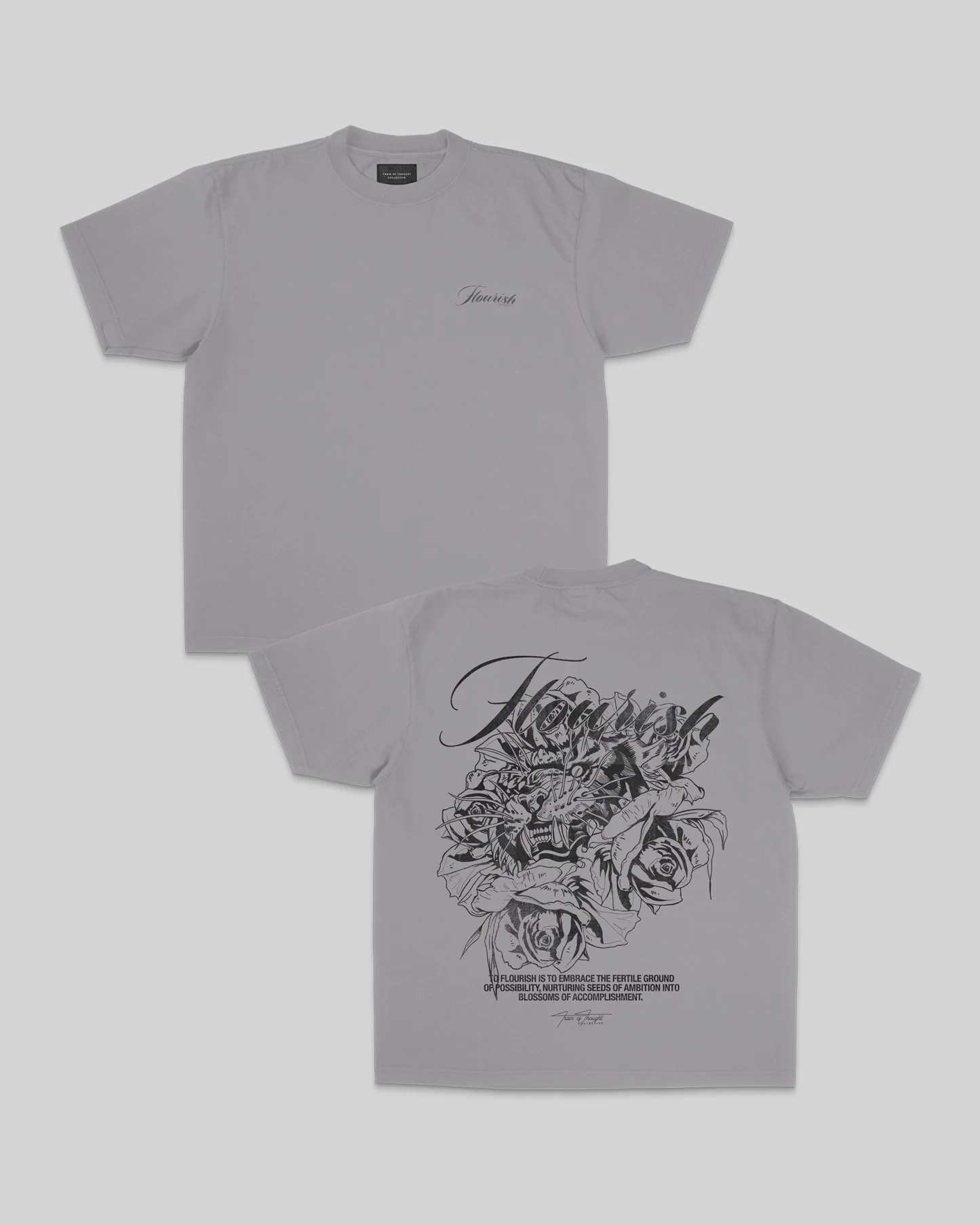 Flourish Oversized Cement Tee