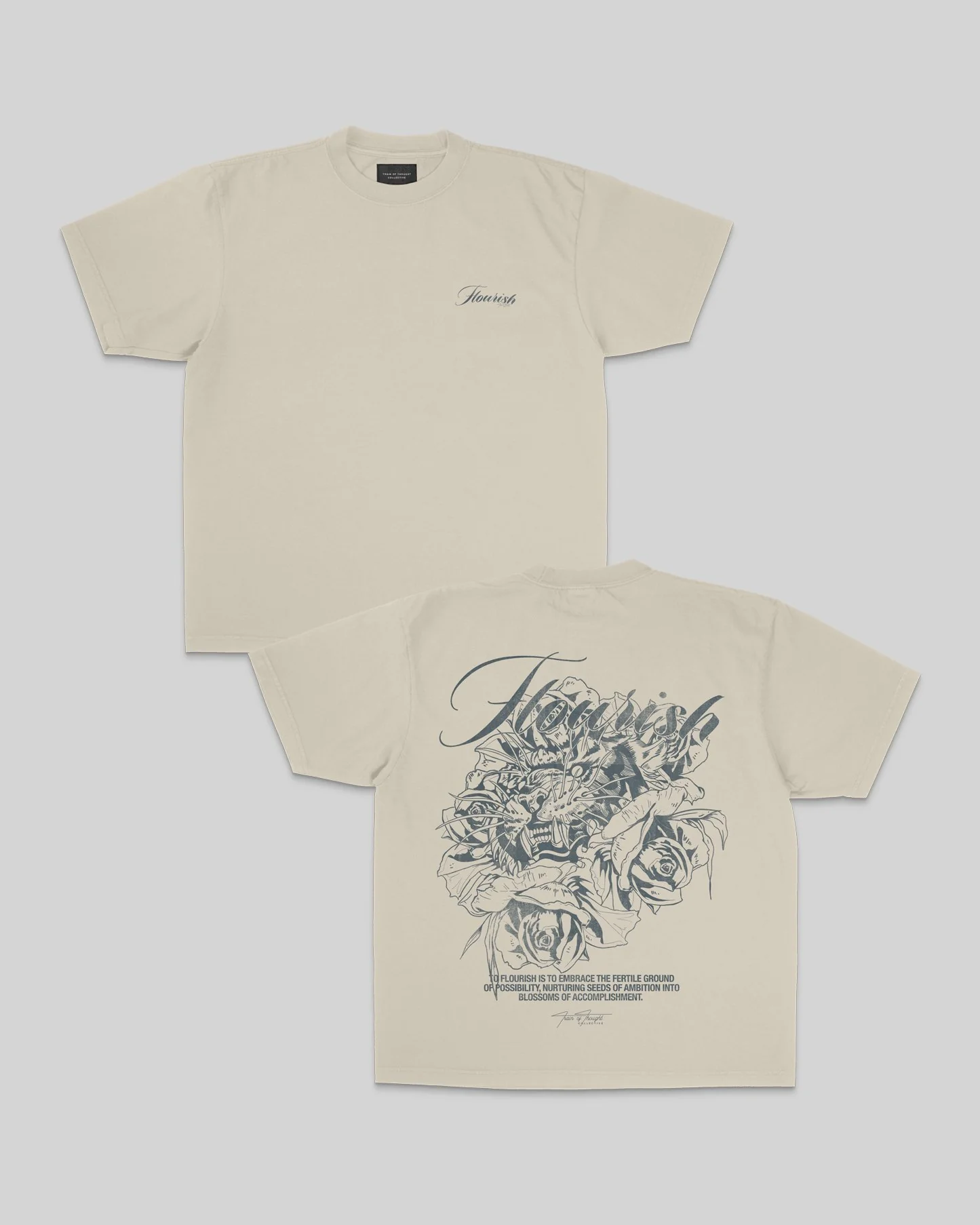 Flourish Oversized Oatmeal Tee