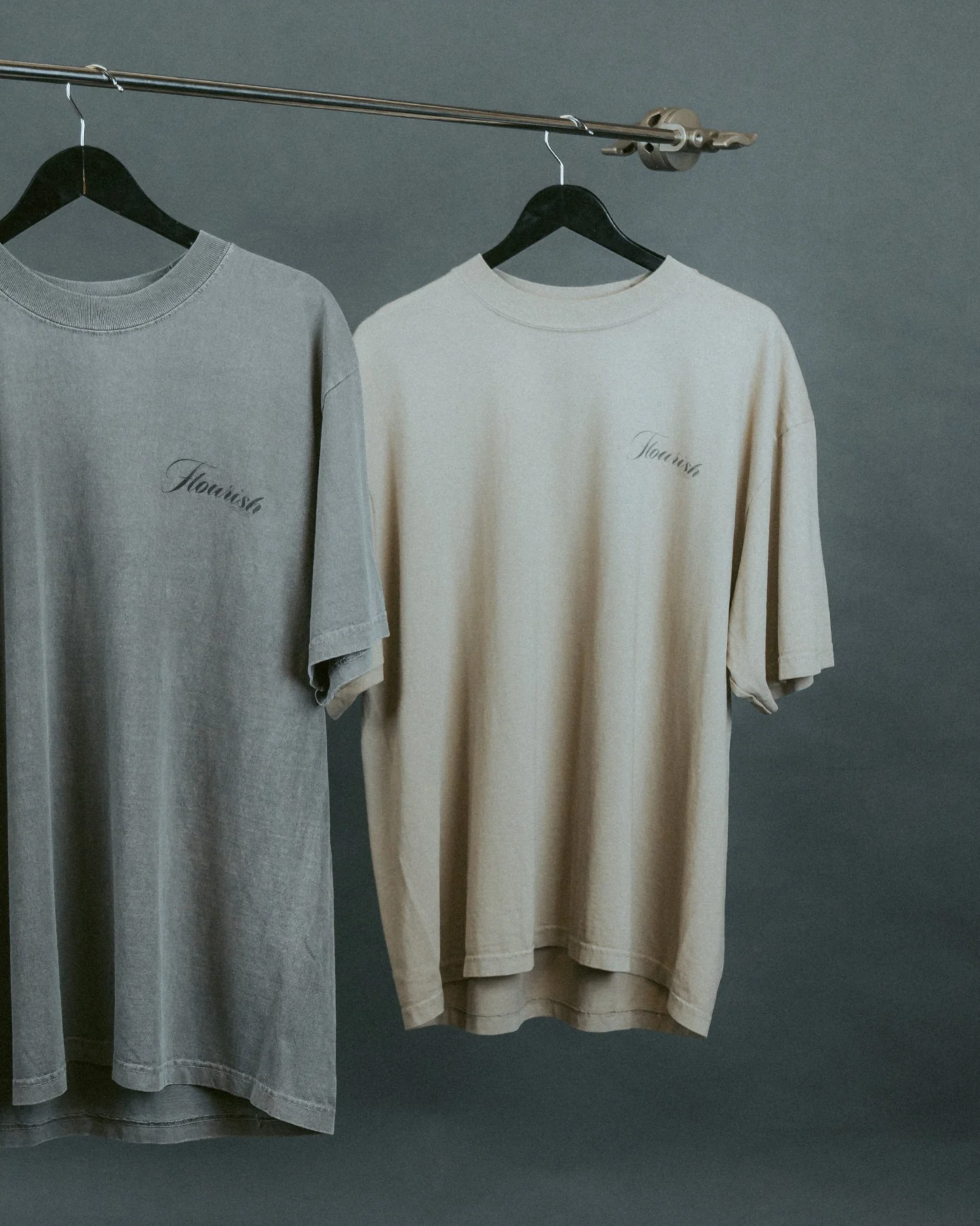 Flourish Oversized Oatmeal Tee - Image 2