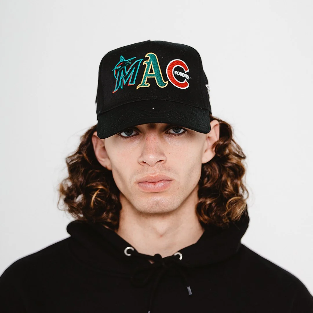Forever Mac 5 Panel Mid Profile Black Snapback - Image 2