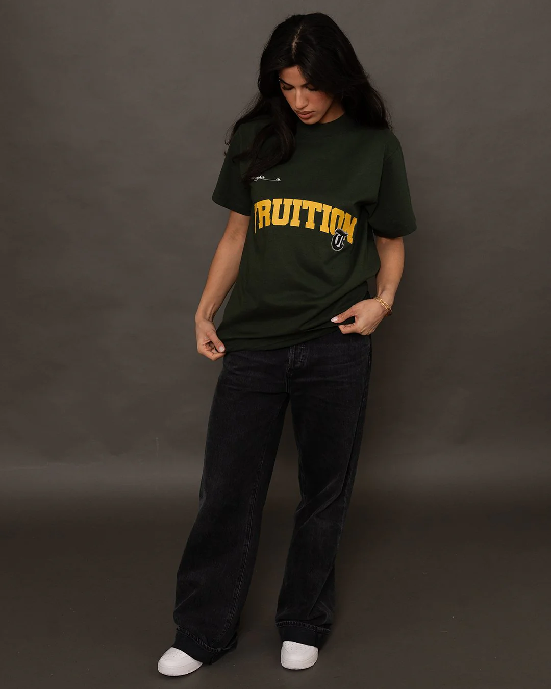 Fruition Applique Oversized Green Tee - Image 3