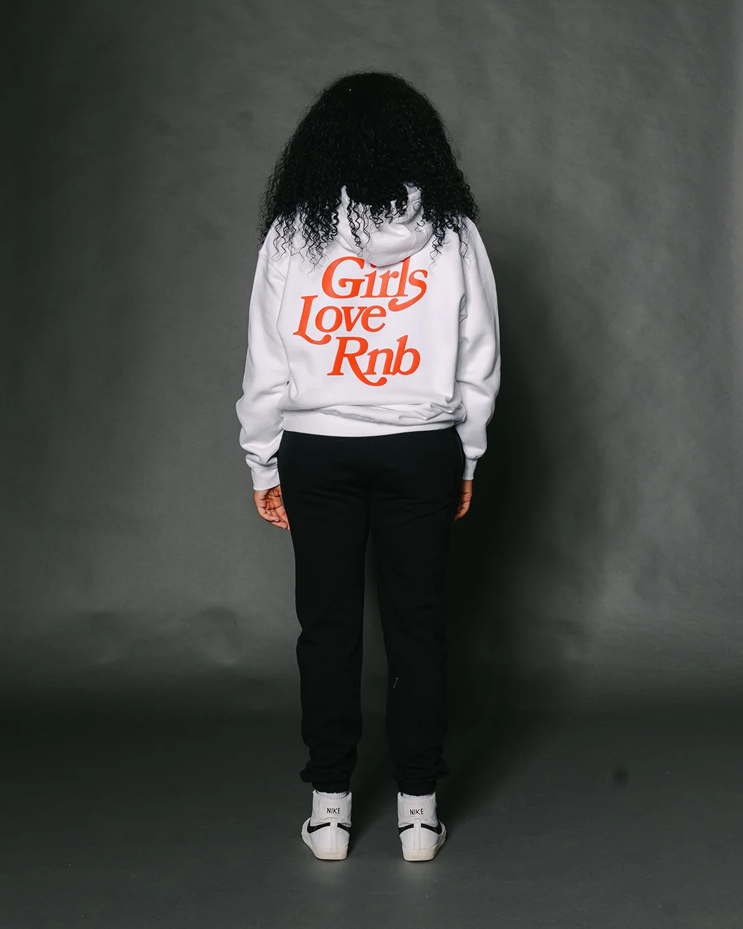 Girls Love Rnb White Hoodie - Image 3
