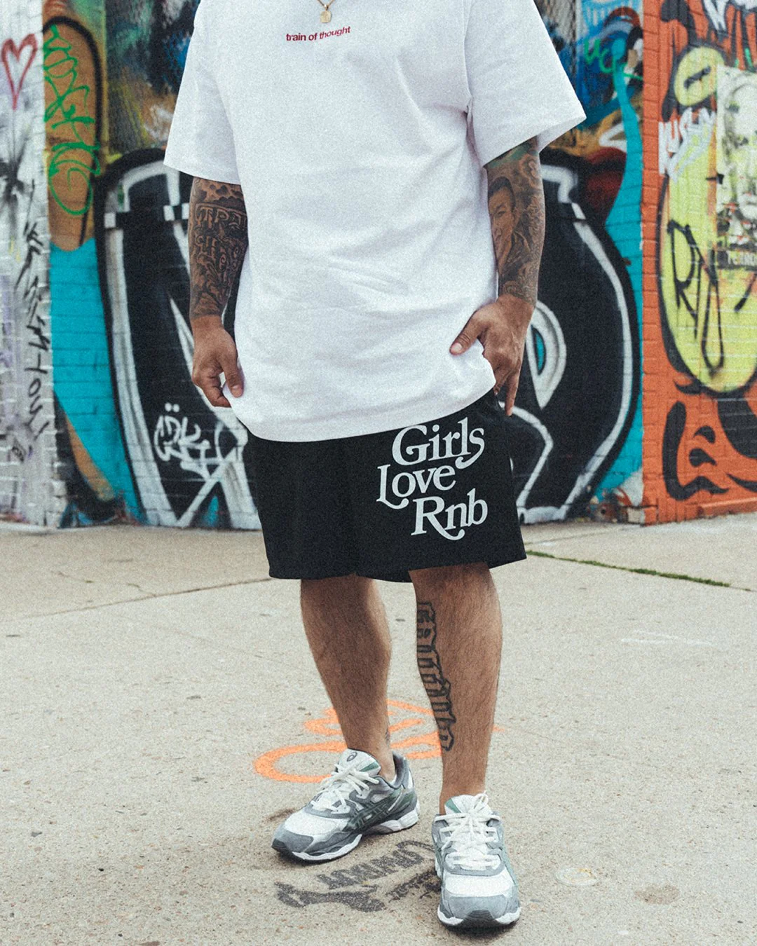 Girls Love Rnb Black Mesh Shorts - Image 4