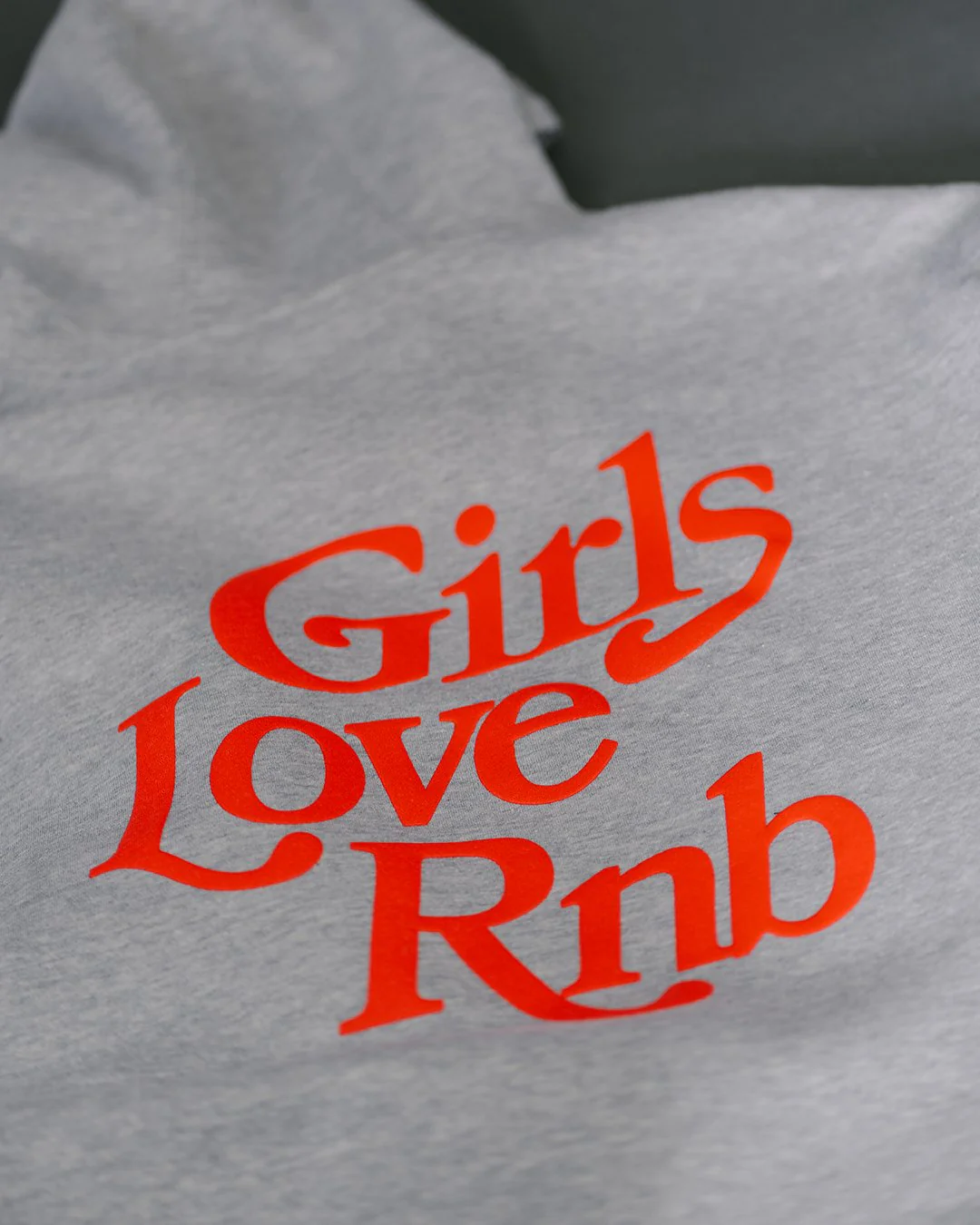 Girls Love Rnb Heather Grey Hoodie - Image 7