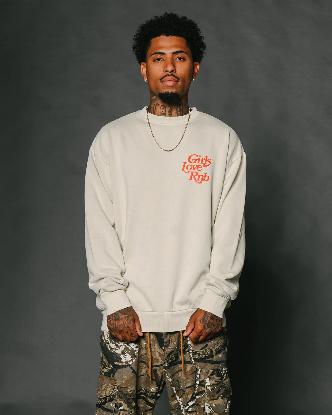 Girls Love Rnb Pistachio Crewneck Sweatshirt - Image 3