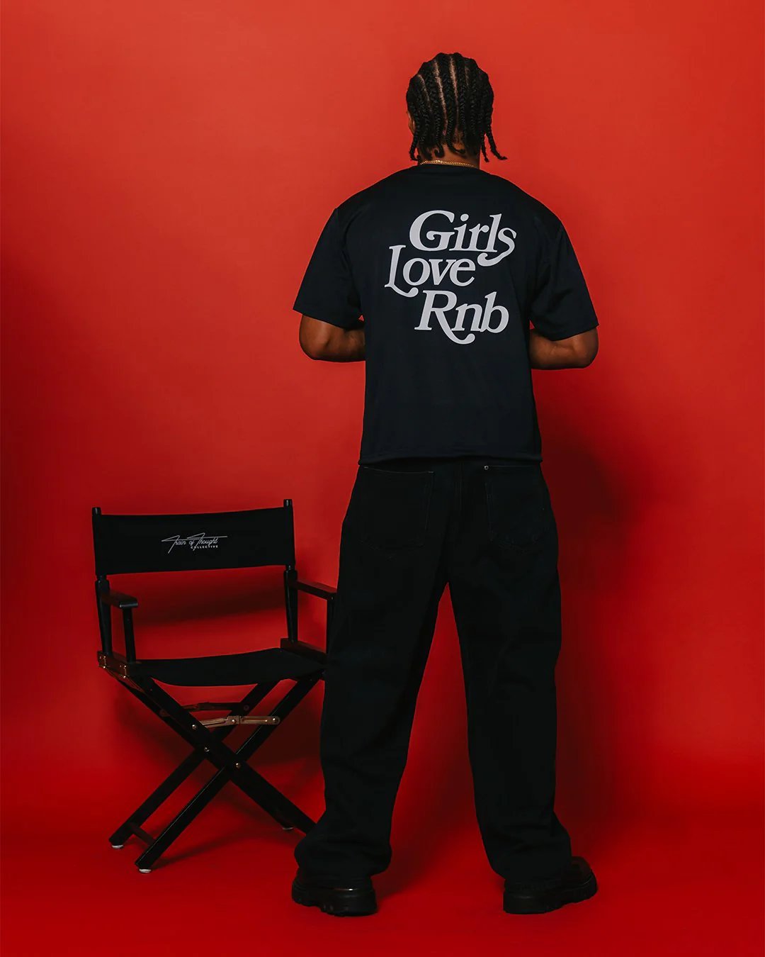Girls Love Rnb V2 Black Cropped Baseball Jersey - Image 3
