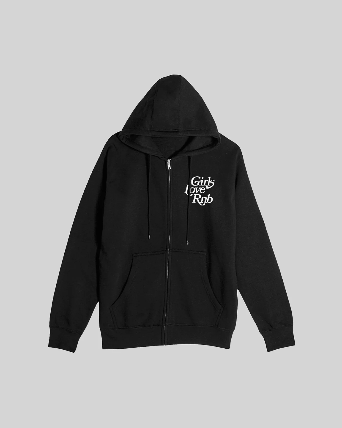Girls Love Rnb V2 Full Zip Black Hoodie