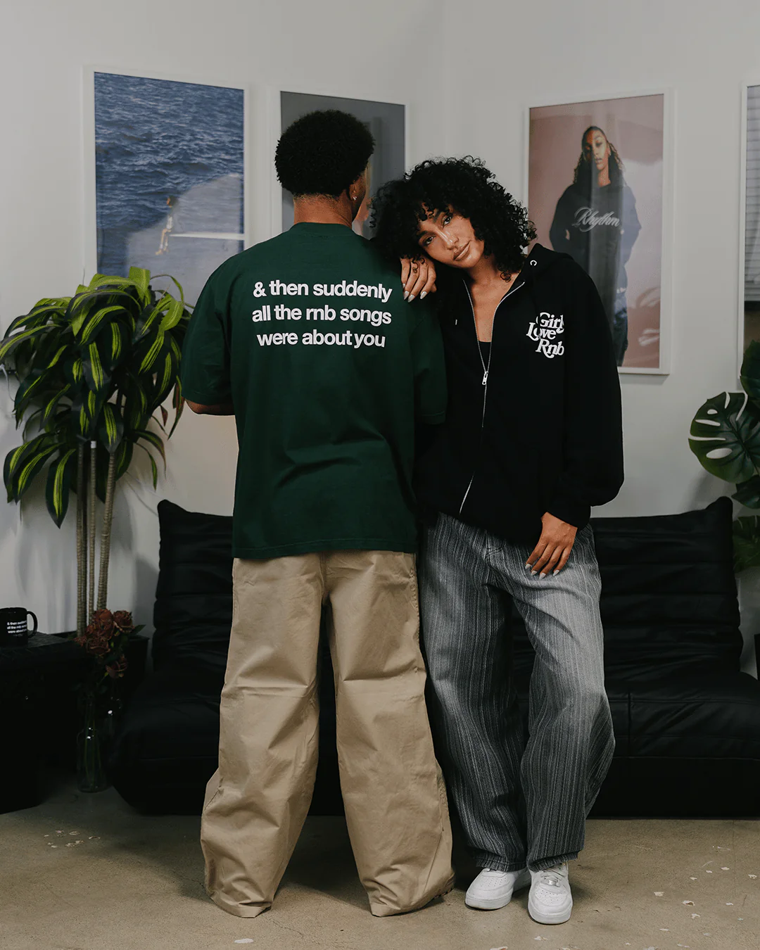 Girls Love Rnb V2 Full Zip Black Hoodie - Image 8