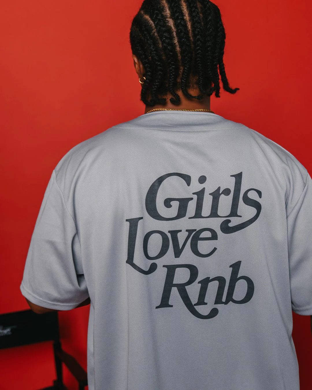 Girls Love Rnb V2 Silver Cropped Baseball Jersey - Image 6