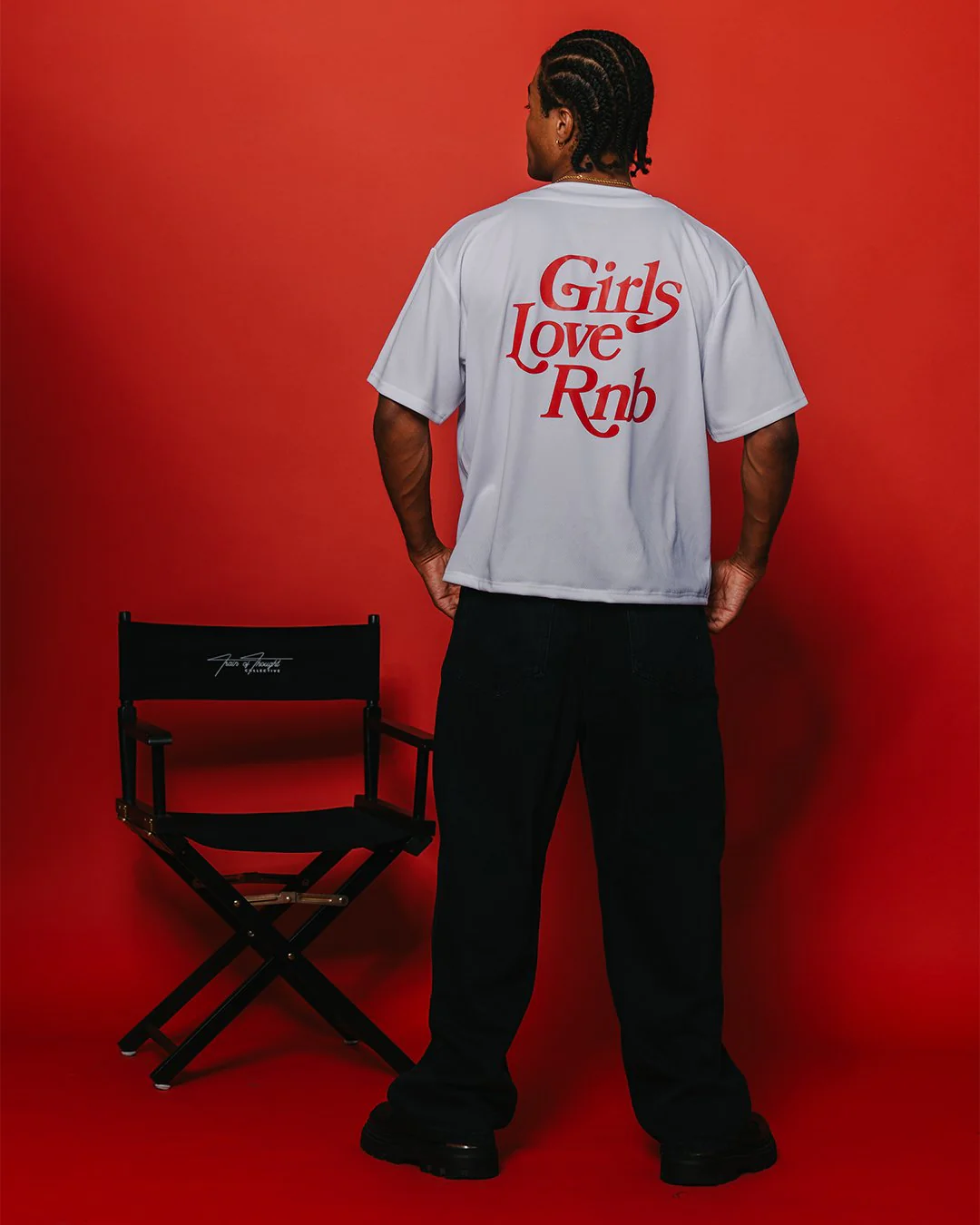 Girls Love Rnb V2 White Cropped Baseball Jersey - Image 3