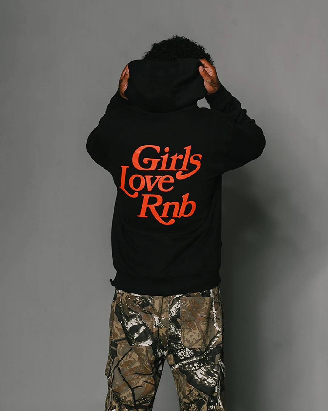 Girls Love Rnb V3 Full Zip Black Hoodie - Image 3
