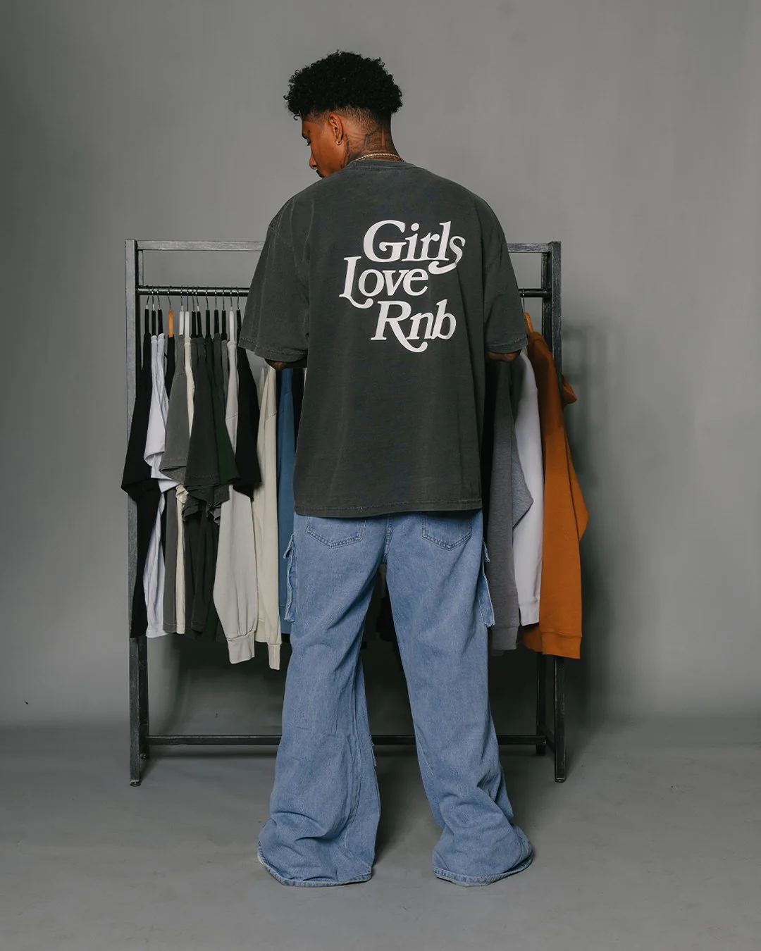 Girls Love Rnb V3 Oversized Shadow Tee - Image 3