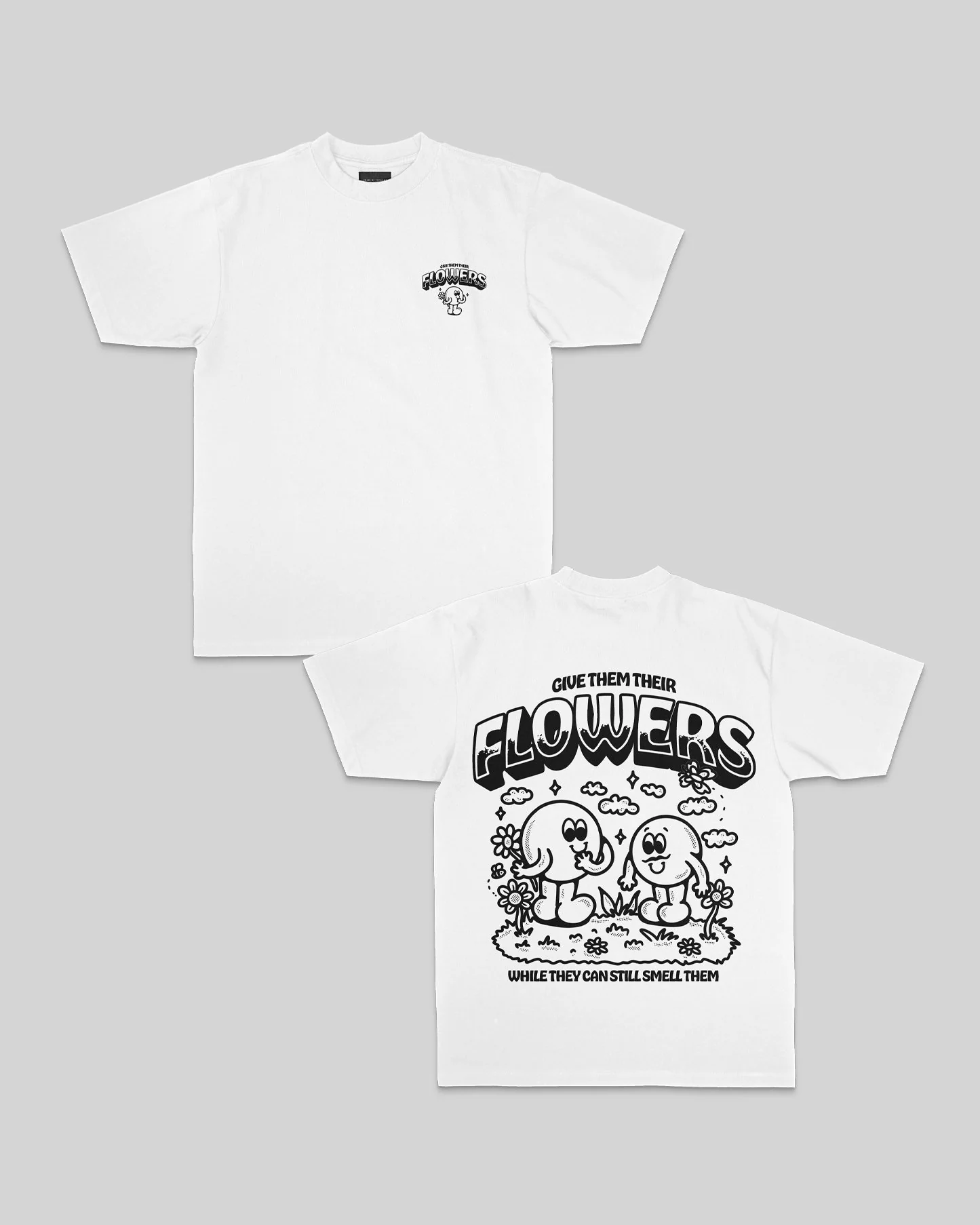 Give Flowers White Tee