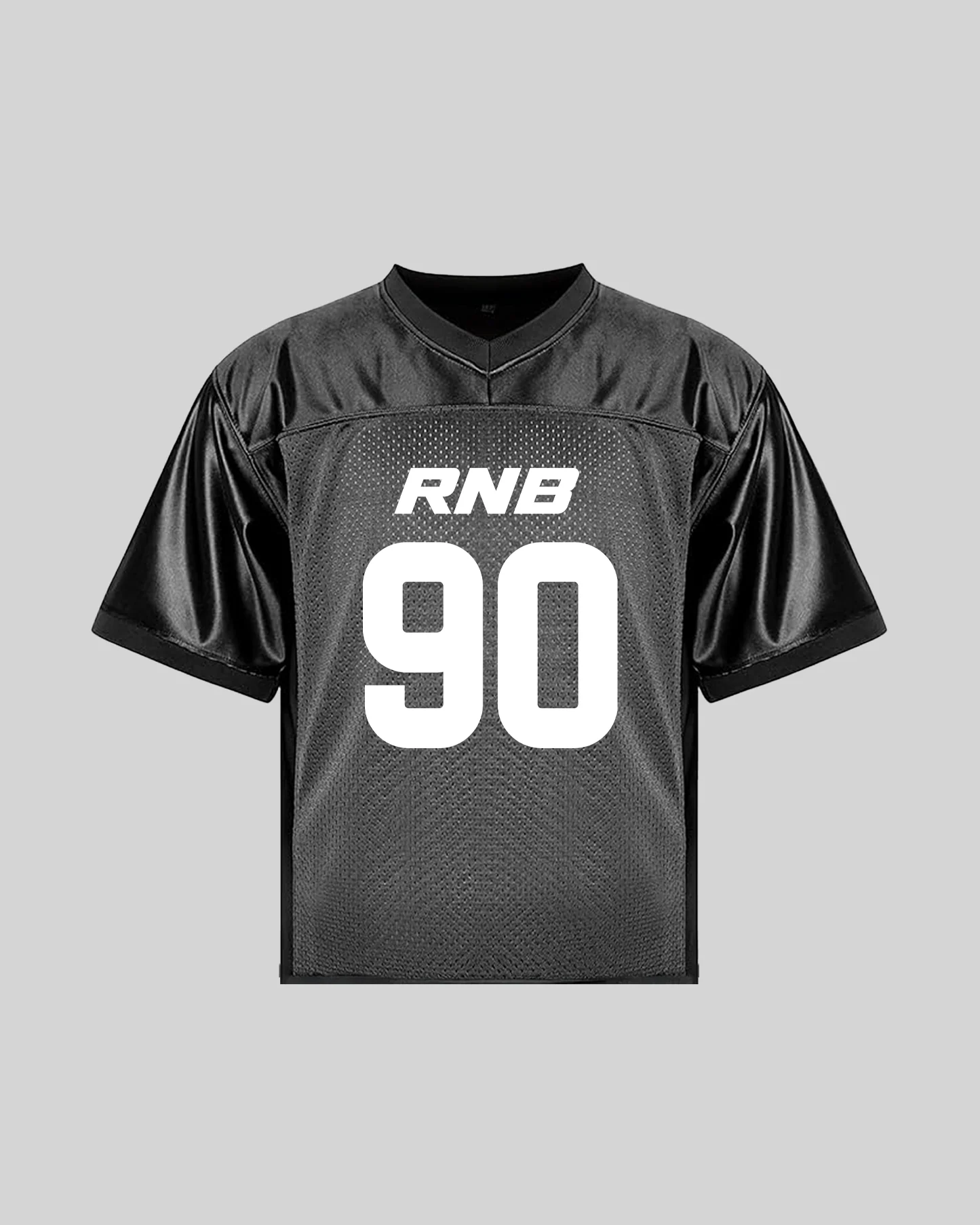 Rnb Every Morning V1 Cropped Black Football Jersey