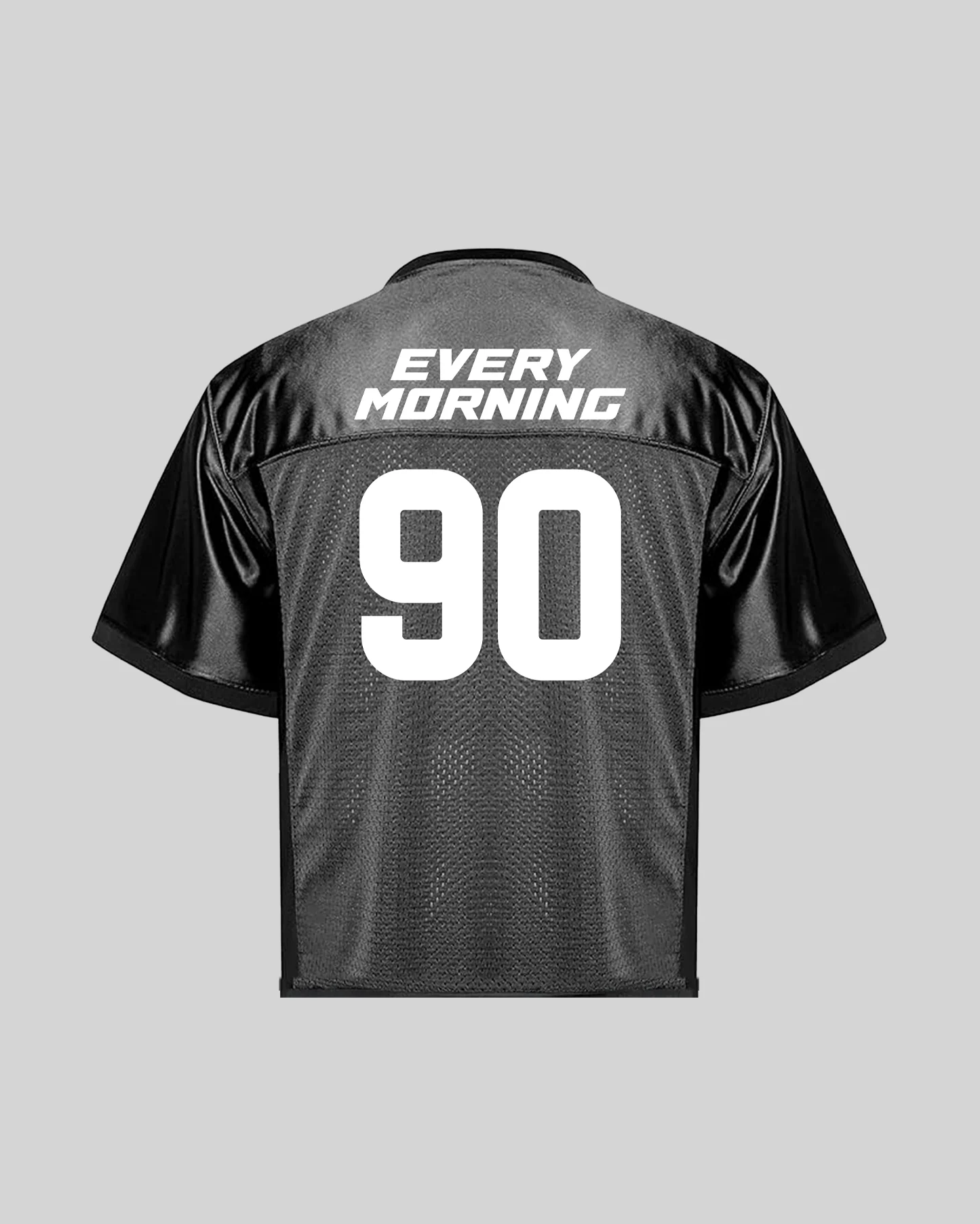 Rnb Every Morning V1 Cropped Black Football Jersey - Image 2