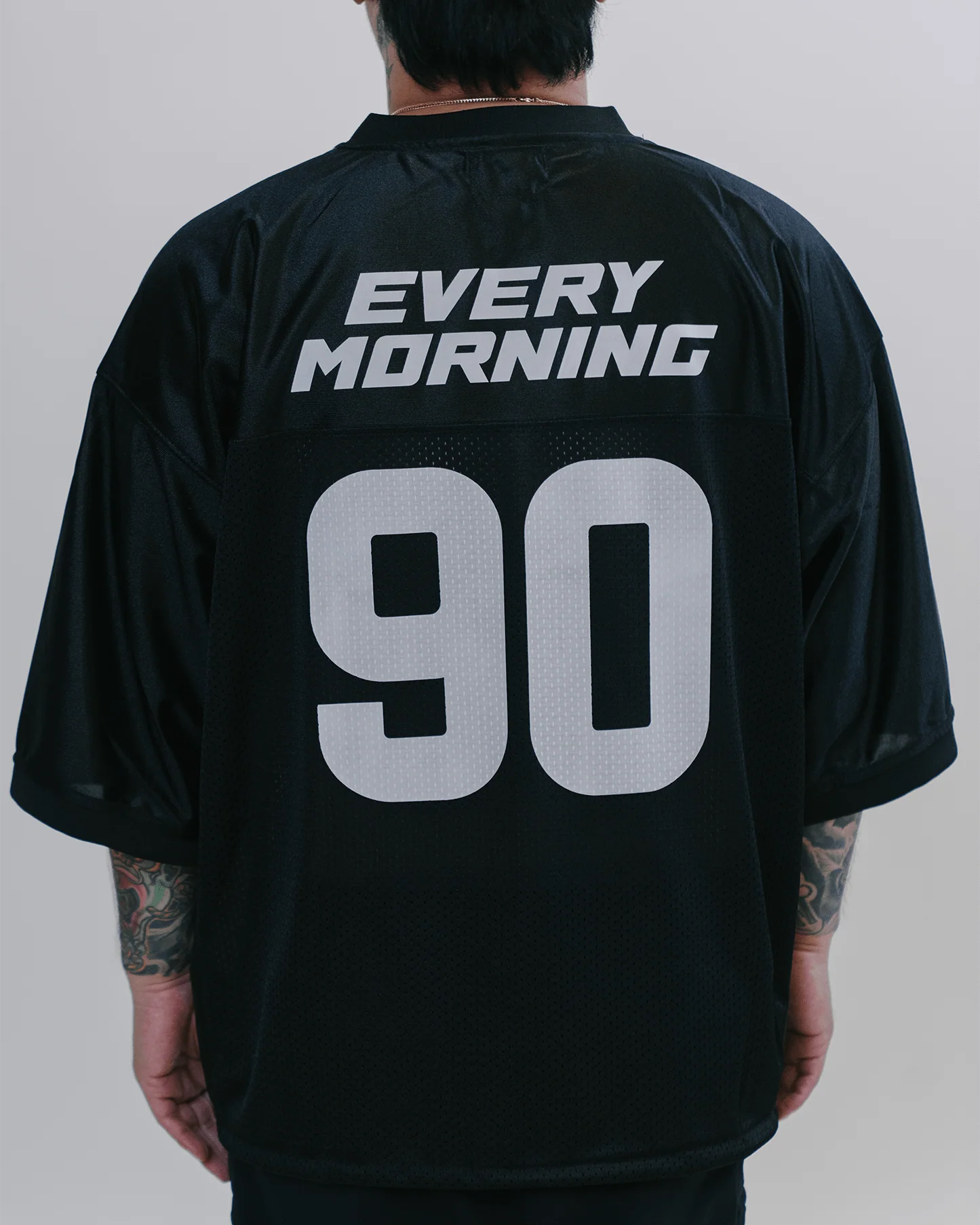 Rnb Every Morning V1 Cropped Black Football Jersey - Image 4