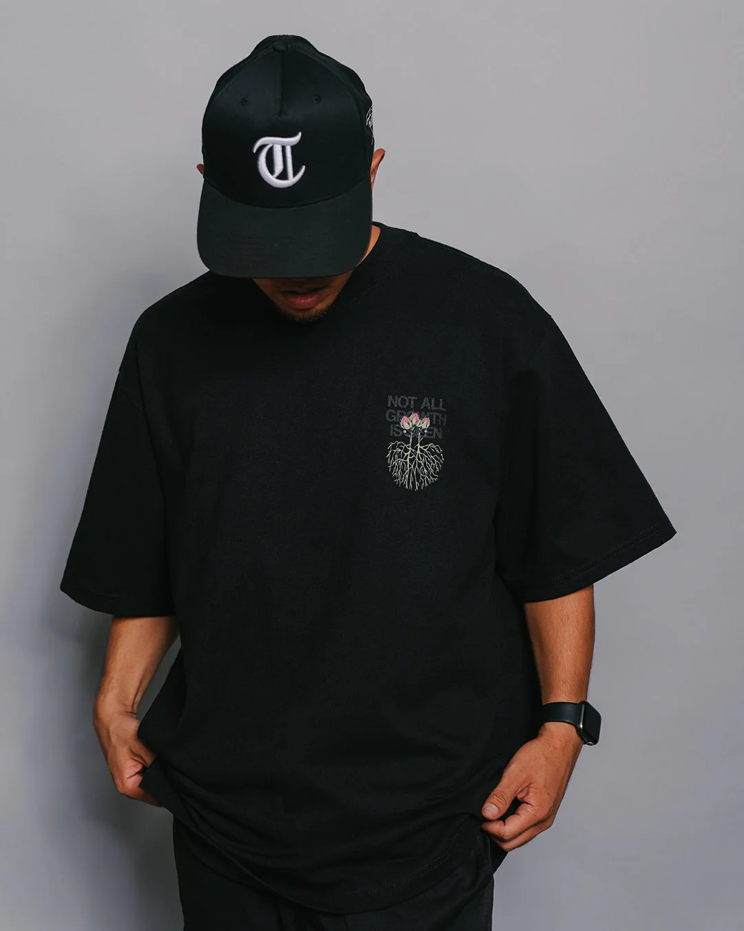 Growth Not Seen Black Tee - Image 2