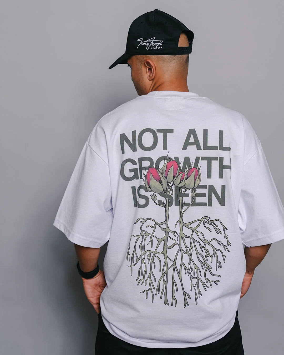 Growth Not Seen White Tee - Image 3