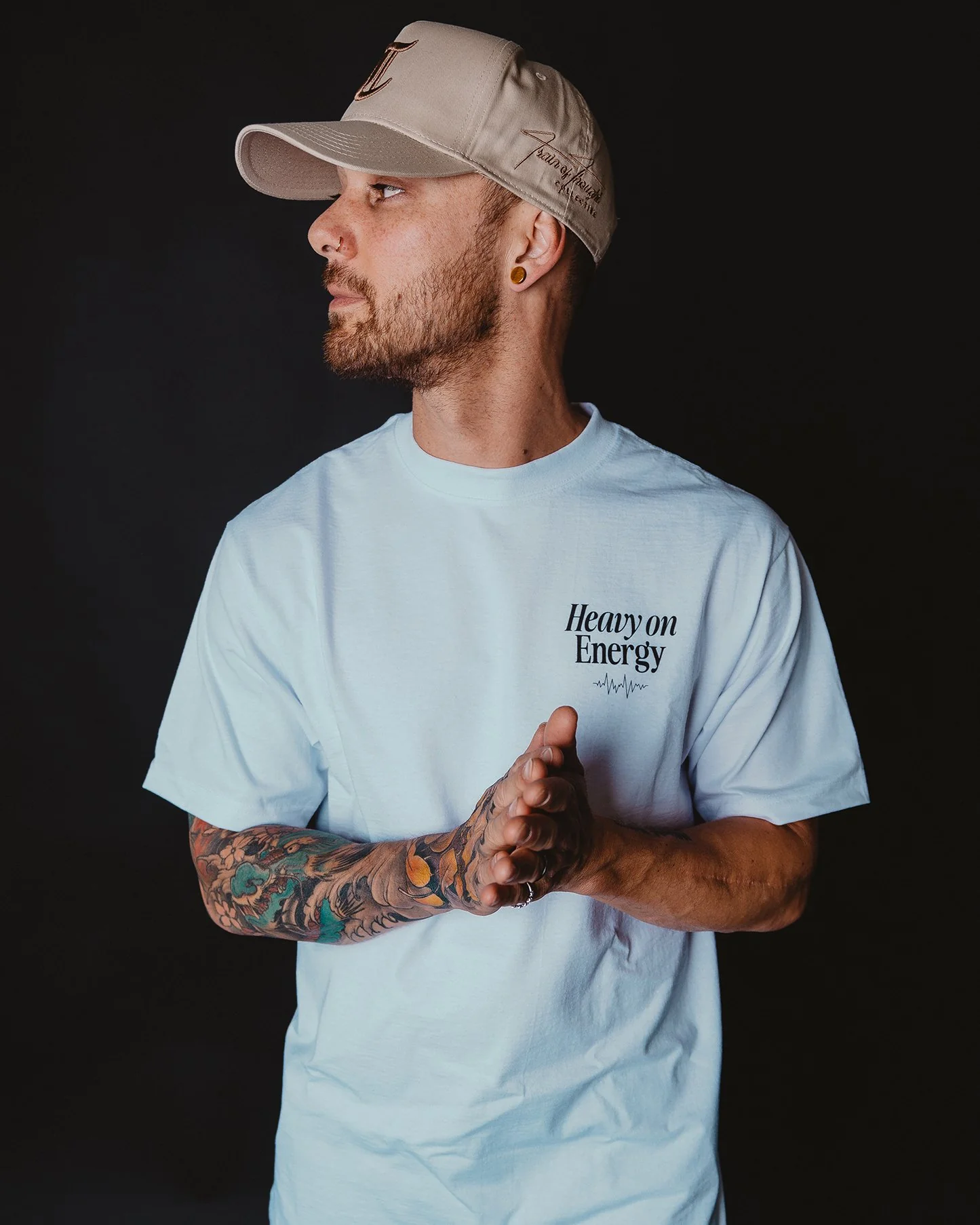Heavy On Energy White Tee - Image 3