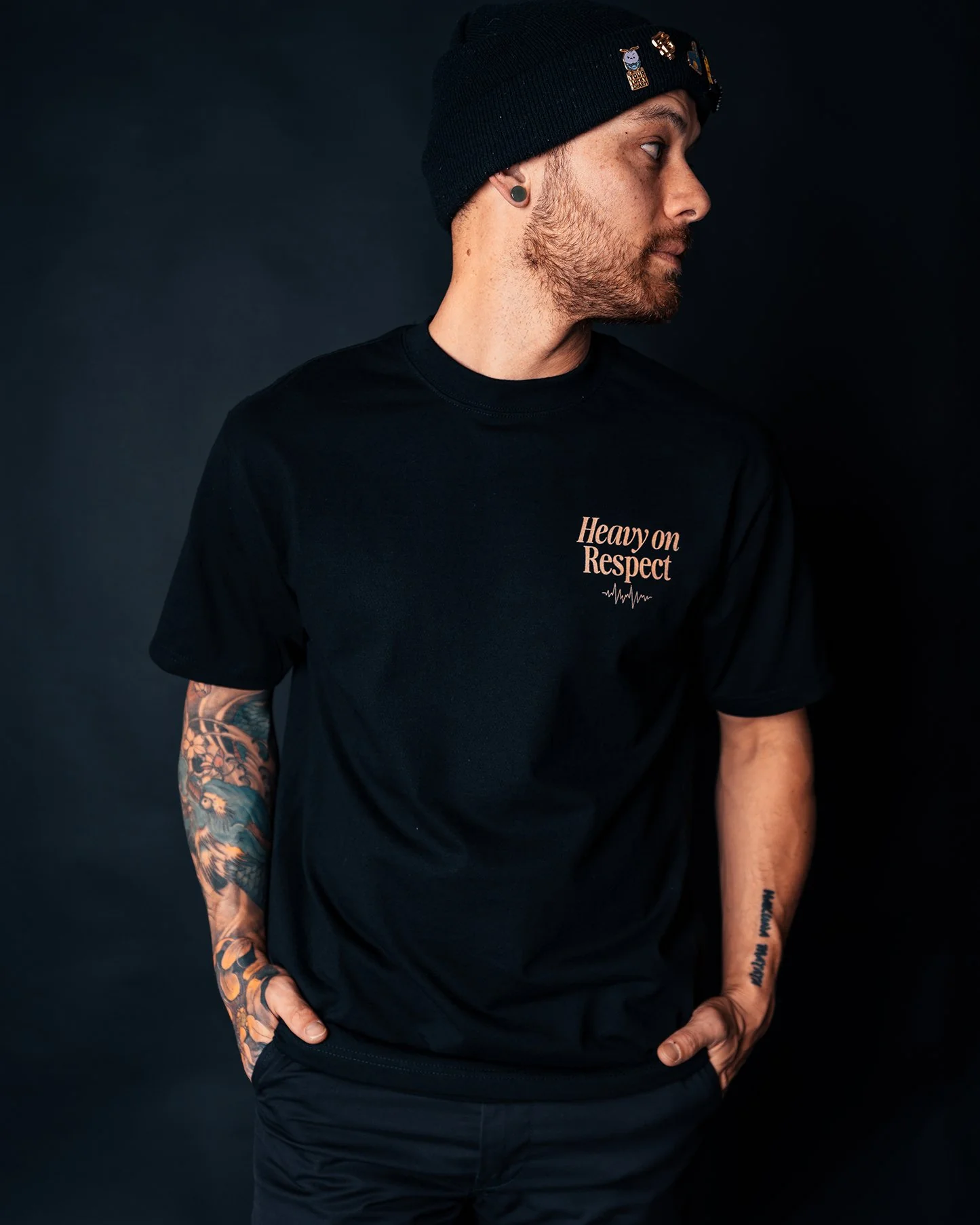 Heavy On Respect Black Tee - Image 2