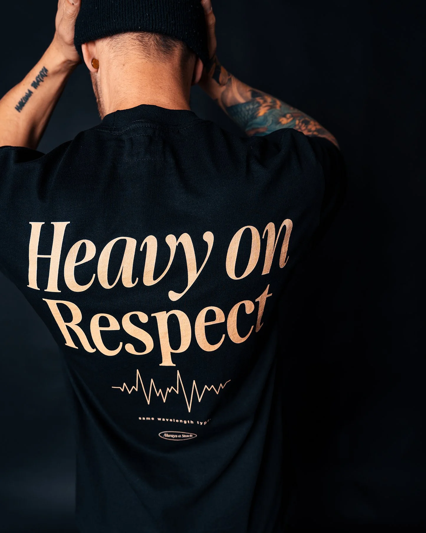 Heavy On Respect Black Tee - Image 3