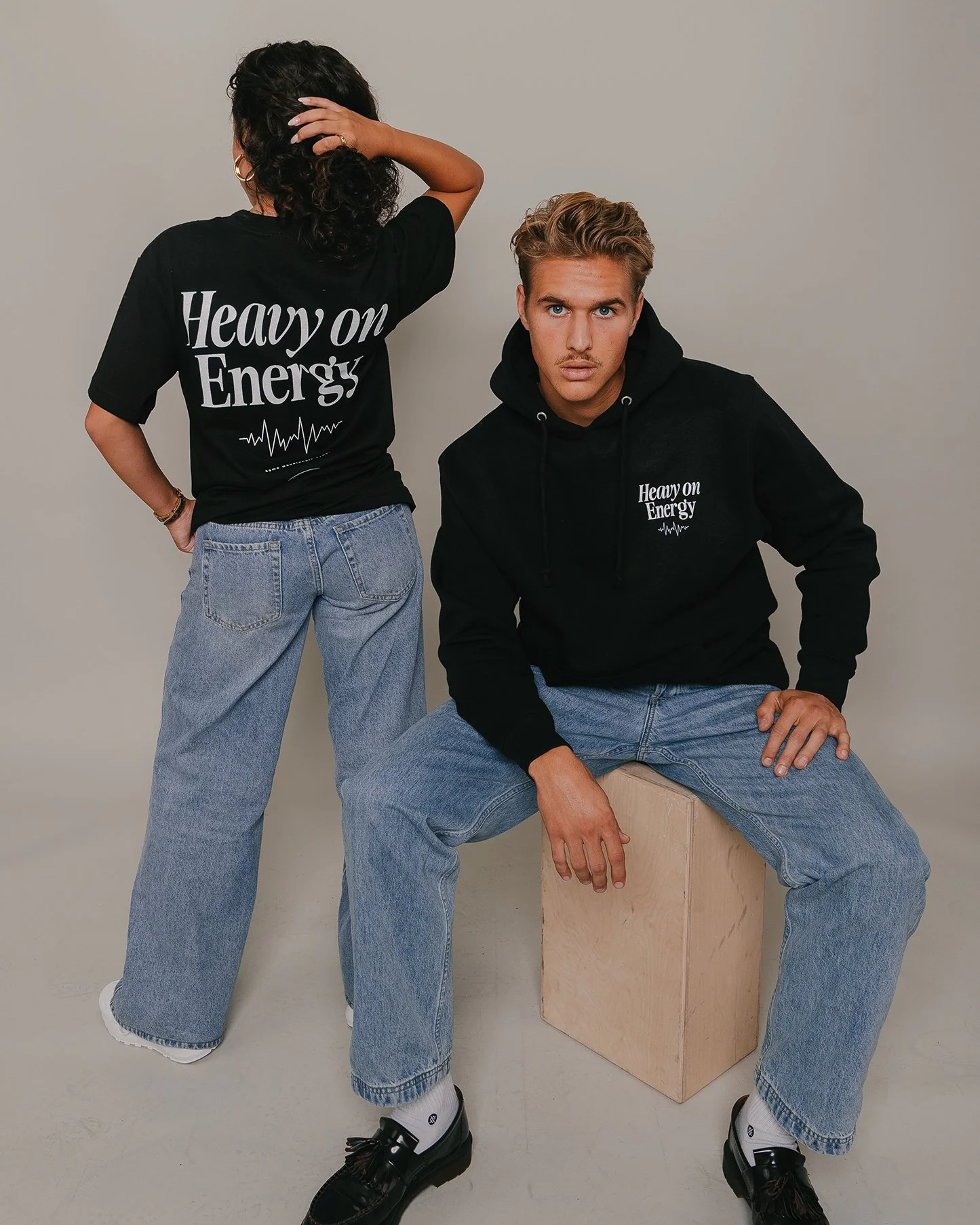Heavy On Energy Black Tee V2 - Image 3