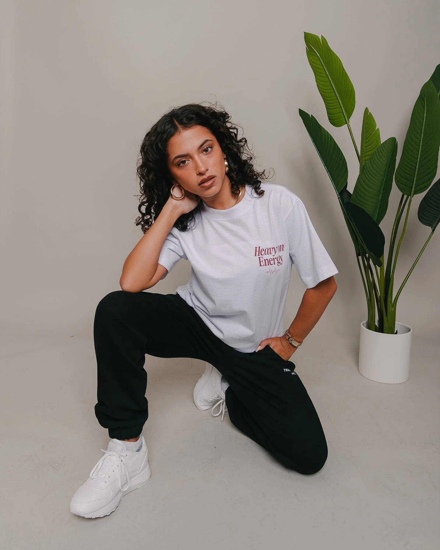 Heavy On Energy White Tee V2 - Image 2