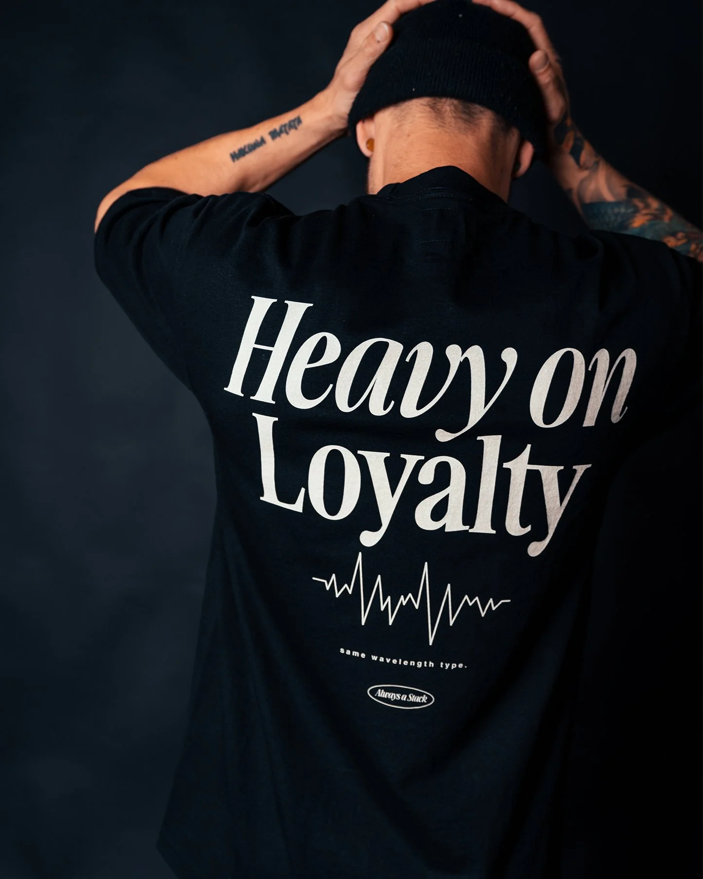 Heavy On Loyalty Black Tee - Image 4