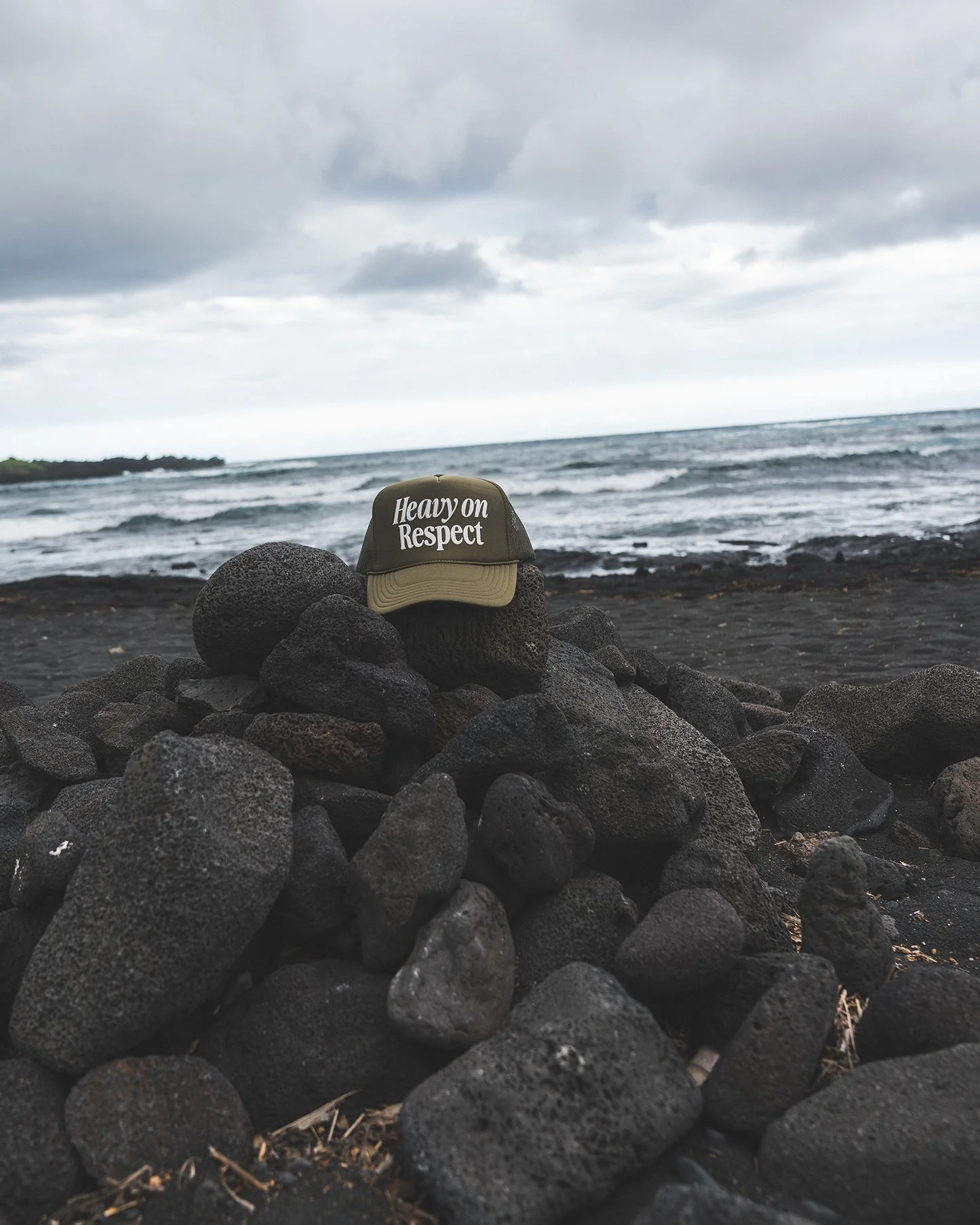 Heavy On Respect Green 5 Panel Trucker Hat - Image 3