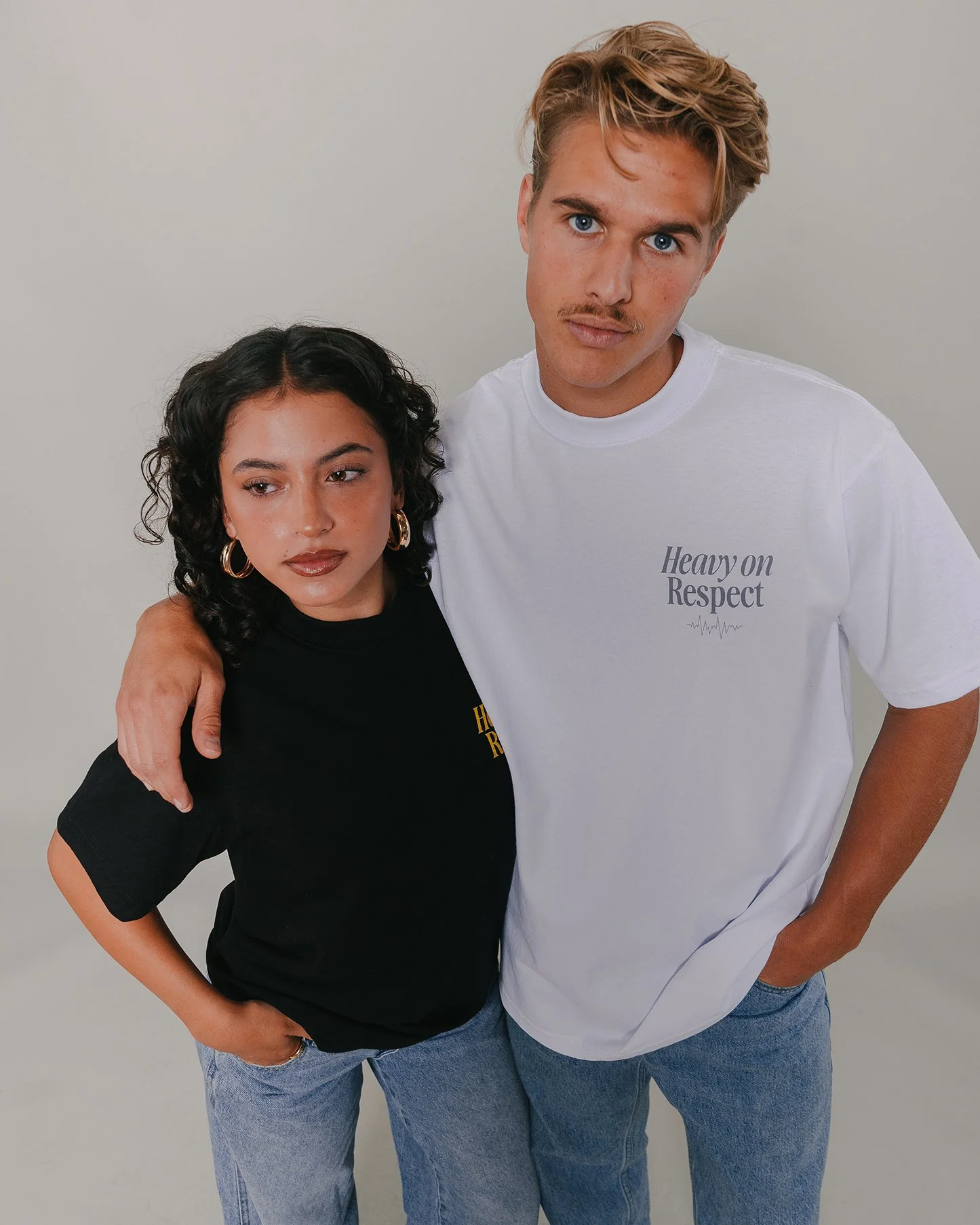 Heavy On Respect White Tee V2 - Image 2