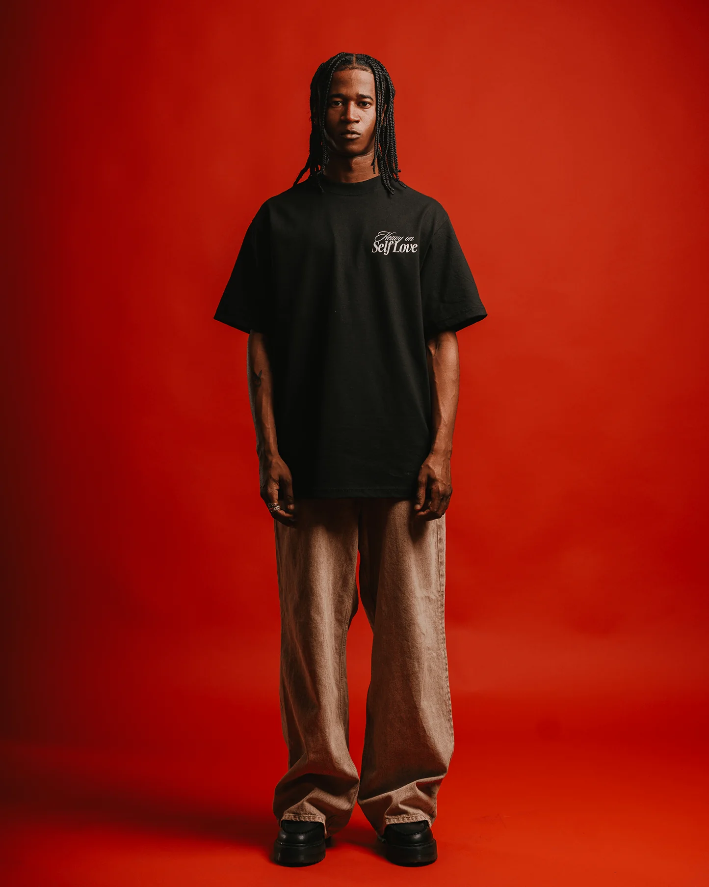 Heavy On Self Love Black Tee - Image 3