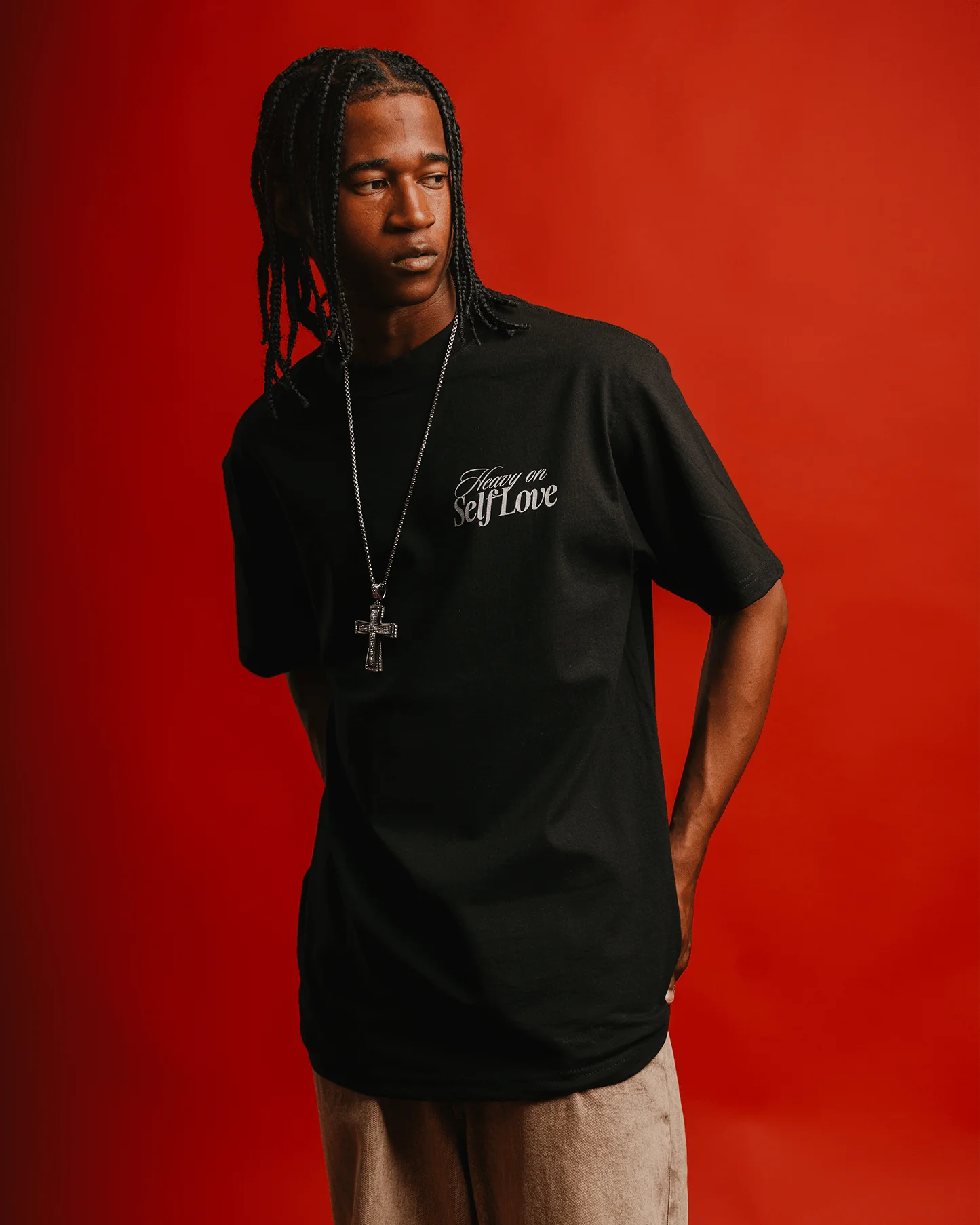 Heavy On Self Love Black Tee - Image 6