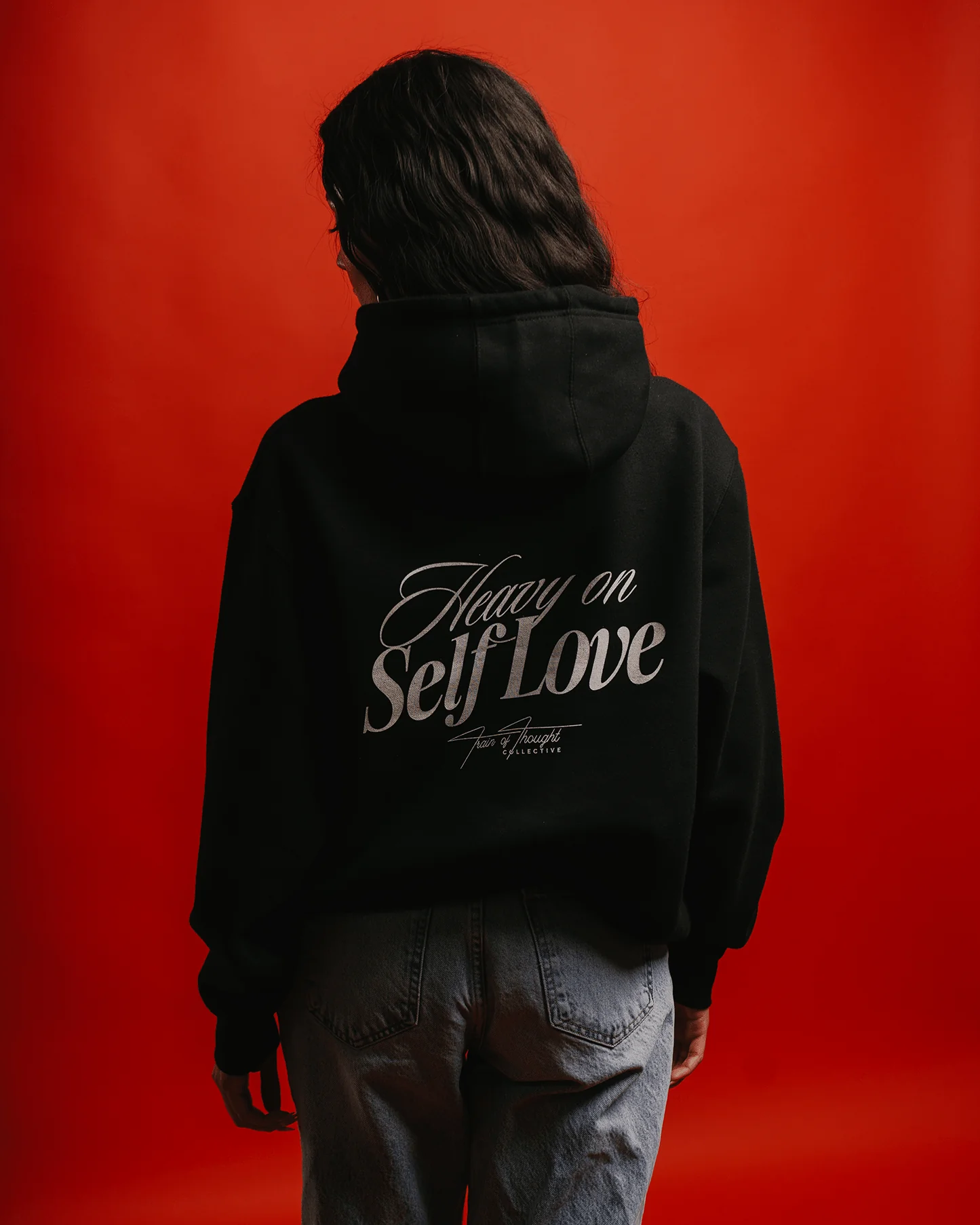 Heavy On Self Love Black Hoodie - Image 6