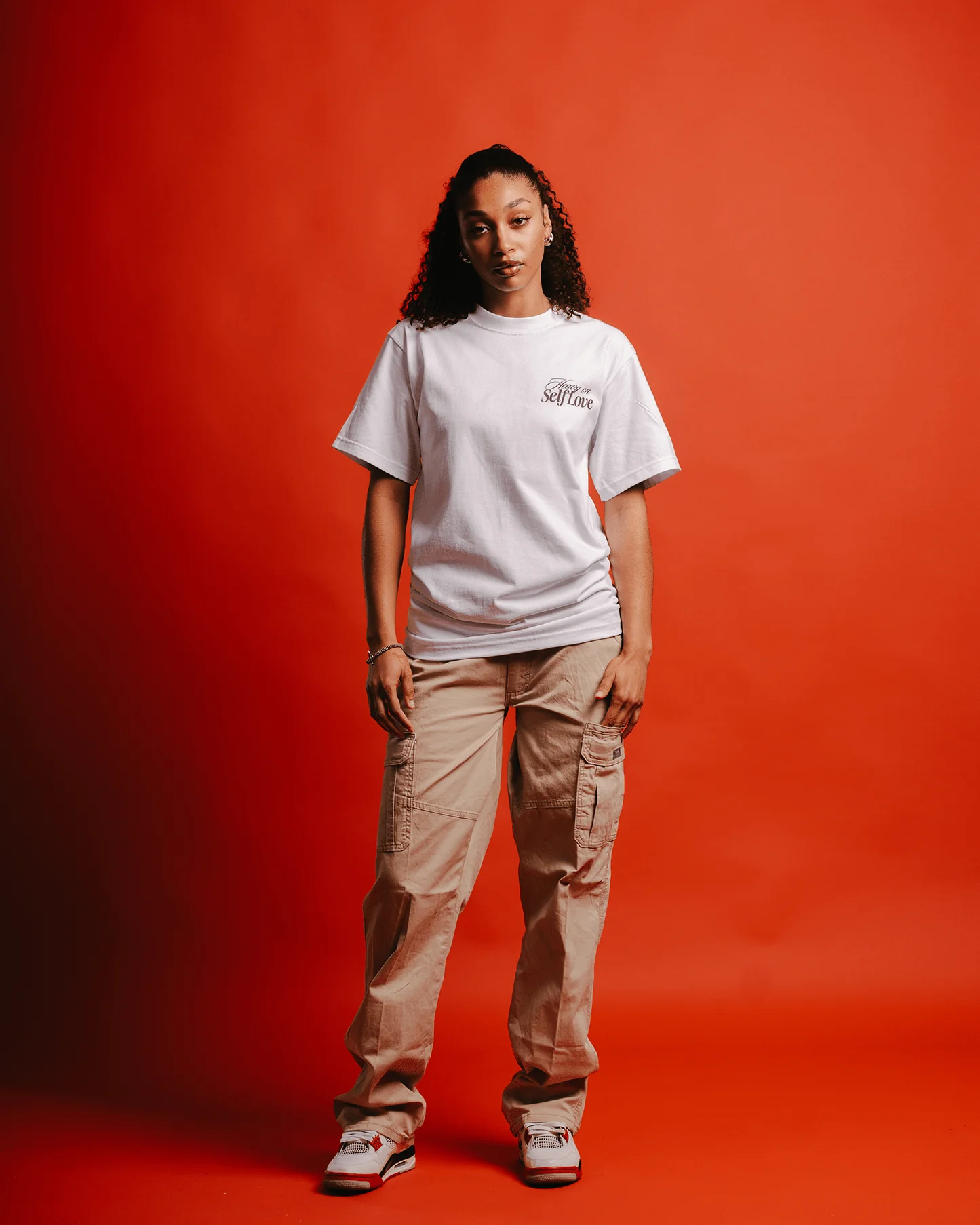 Heavy On Self Love White Tee - Image 3